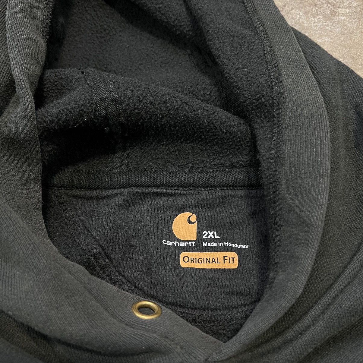 Carhartt × Vintage Vintage Y2K Carhartt Sweatshirt Hoodie Faded Black Oversized Size US XXL / EU 58 / 5 - 9 Thumbnail