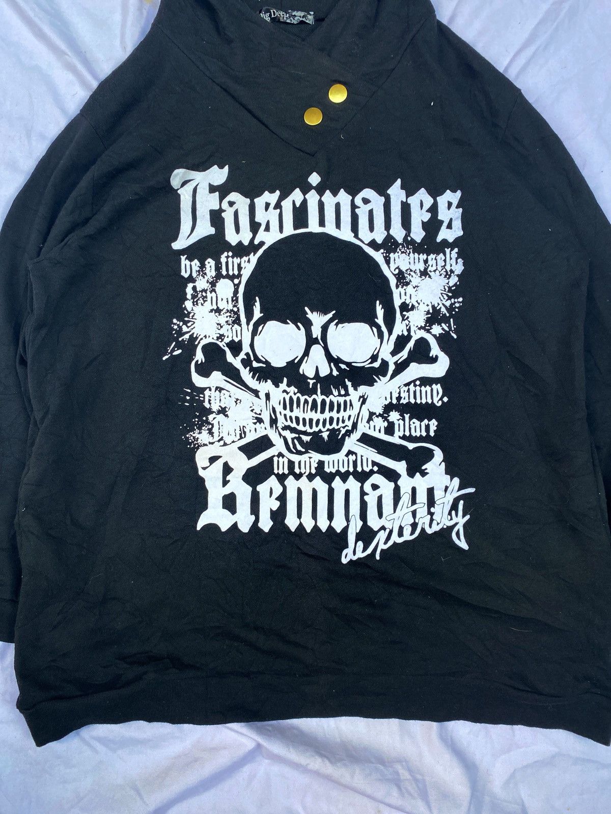 Hysteric Glamour DigDeep Skull Poem Vkei Punk Hoodie Lgb ifsixwasnine YYPH Size US L / EU 52-54 / 3 - 2 Thumbnail