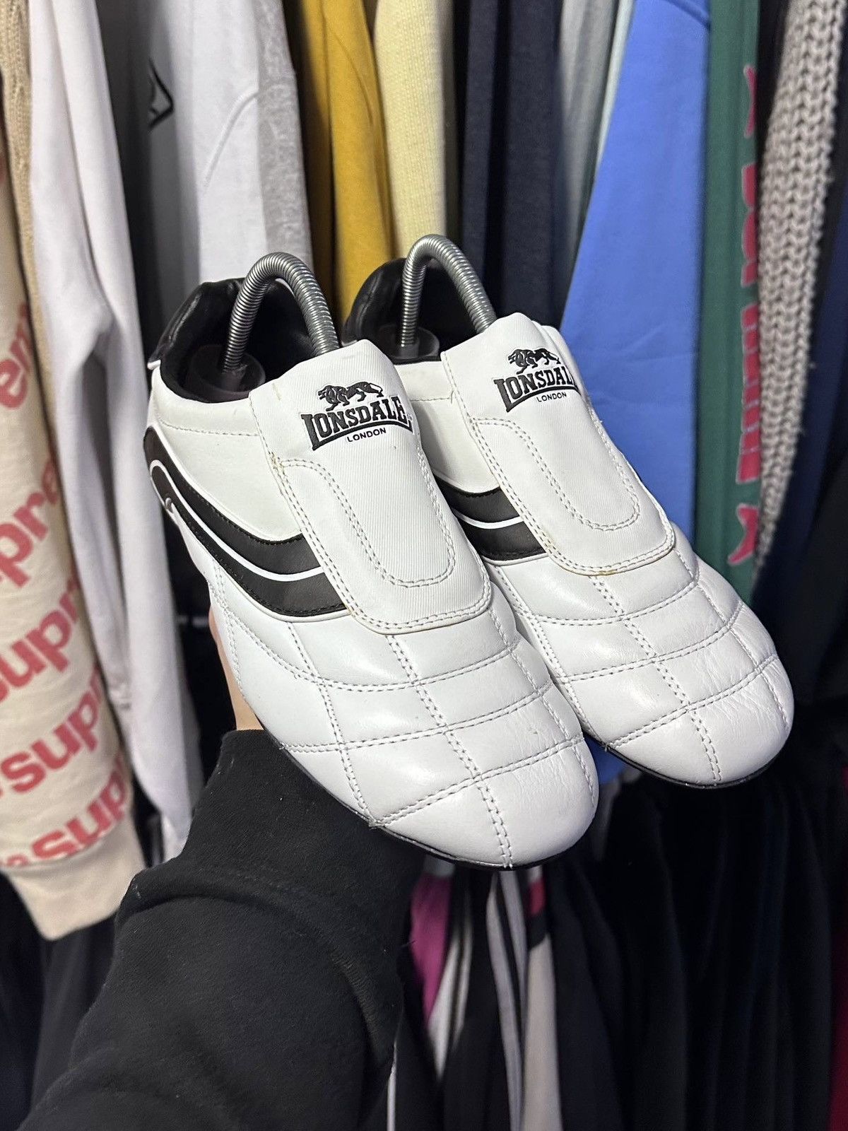 Lonsdale Vintage 90s Lonsdale London Y2K Y-3 Style Slip-on Sneakers Size US 7 / EU 40 - 1 Thumbnail