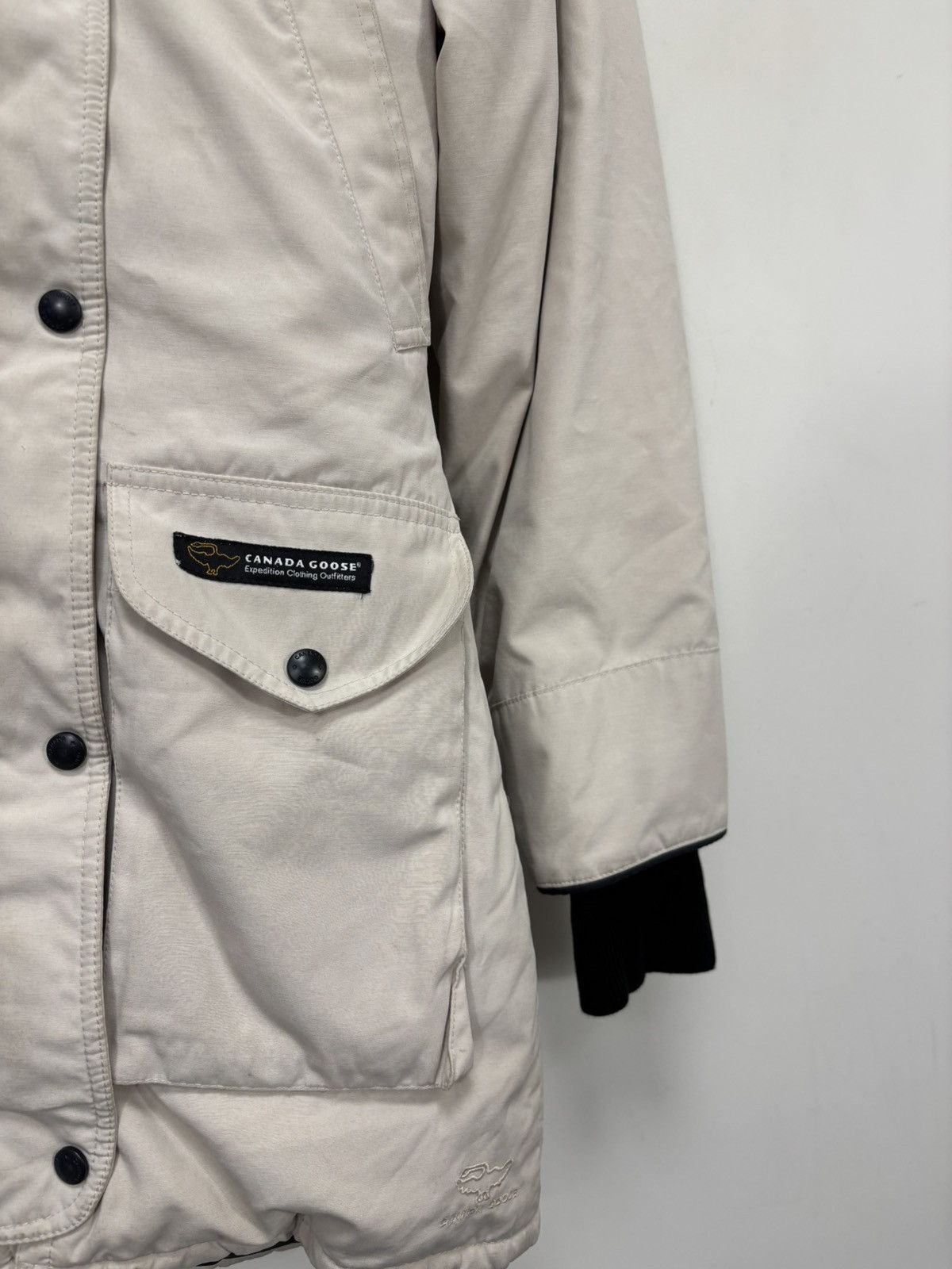 Canada Goose Canada Goode Trillium Women’s Beige Hooded Down Parka Jacket Size XS / US 0-2 / IT 36-38 - 6 Thumbnail