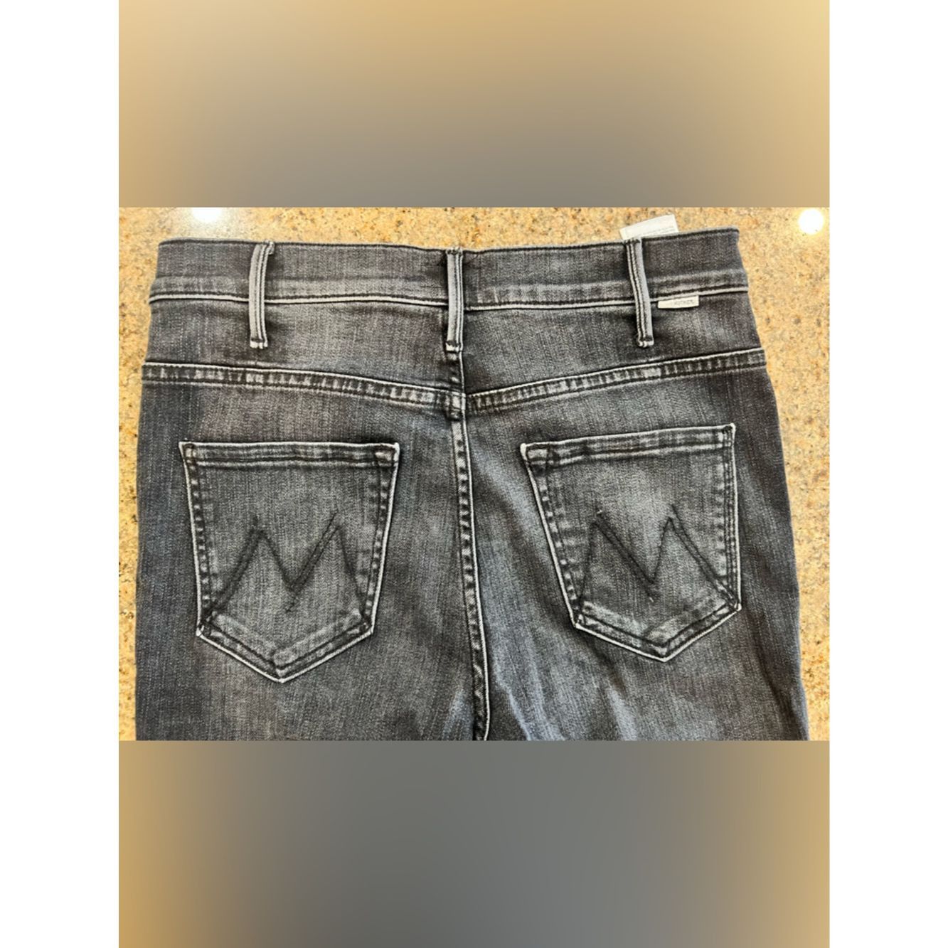 MOTHER MOTHER The Hustler Ankle Fray Jeans Nightowl Gray High Rise Size 27" / US 4 / IT 40 - 6 Thumbnail
