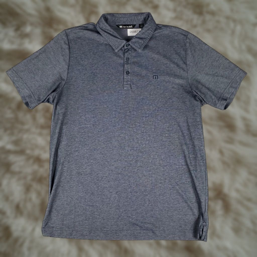 TravisMathew Travis Mathew Polo Shirt Mens XL Blue Casual Short Sleeve Golf Logo Button Collar 2010s? (Note: Decade/Theme optional) Size US XL / EU 56 / 4 - 1 Thumbnail