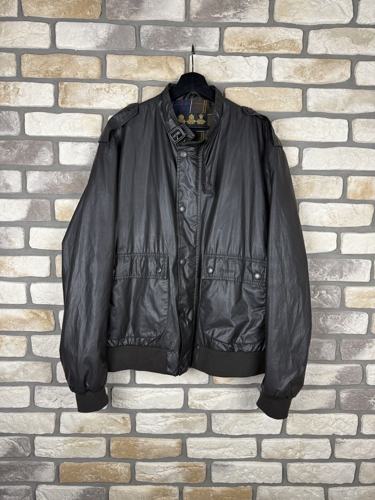 Barbour × Designer Very rare Barbour international wax waxed jacket bomber Size US XL / EU 56 / 4 - 1 Thumbnail