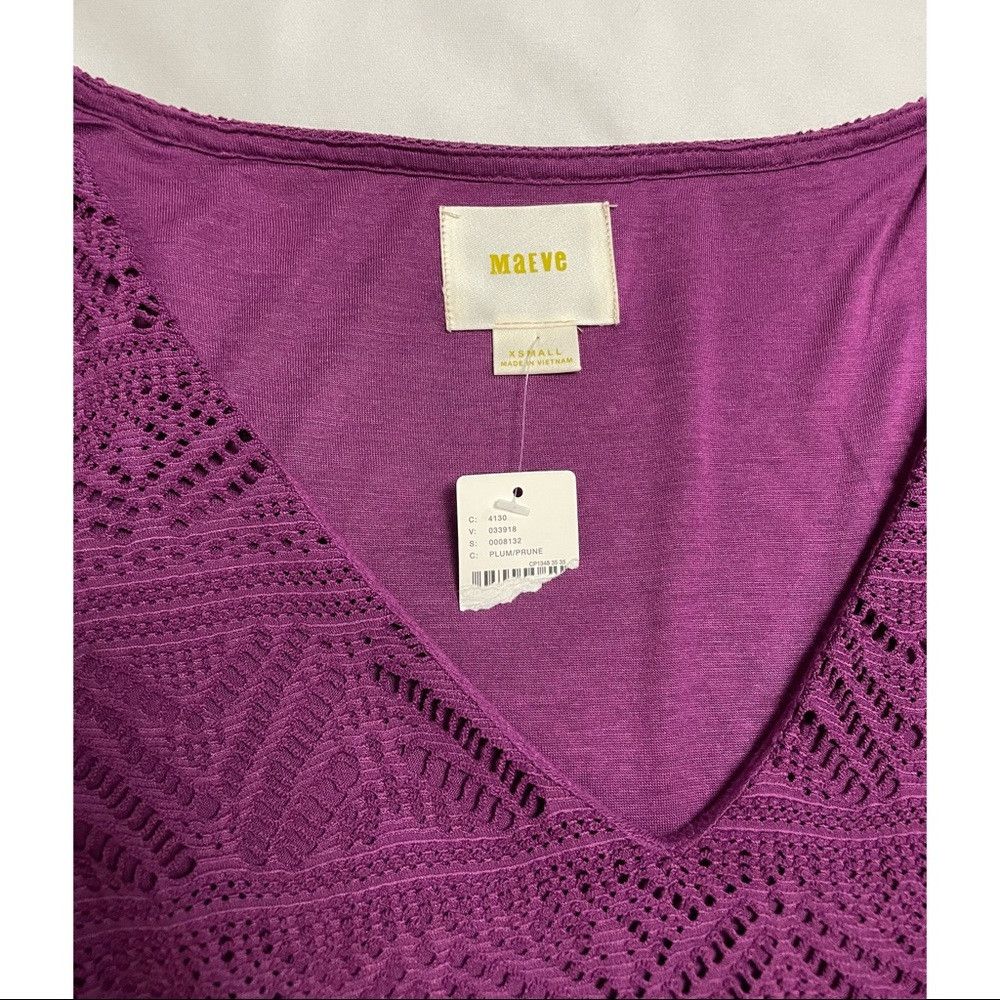 Anthropologie NWT New Anthropologie Maeve Laila Lace Purple Dress Size XS Size XS / US 0-2 / IT 36-38 - 7 Thumbnail