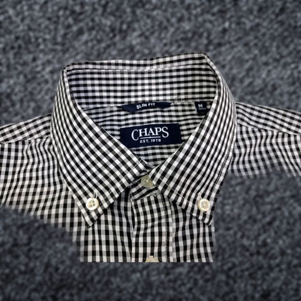 Chaps Chaps Slim Fit Performance Shirt 15/15.5 32-33 Long Sleeve Button Up NWT Size US M / EU 48-50 / 2 - 1 Thumbnail