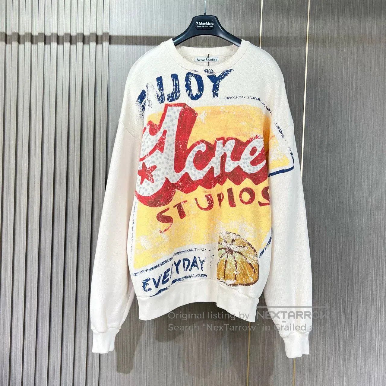 Acne Studios Acne Studios Beige Printed Sweatshirt. Size XXS / US 00 / IT 34 - 1 Thumbnail