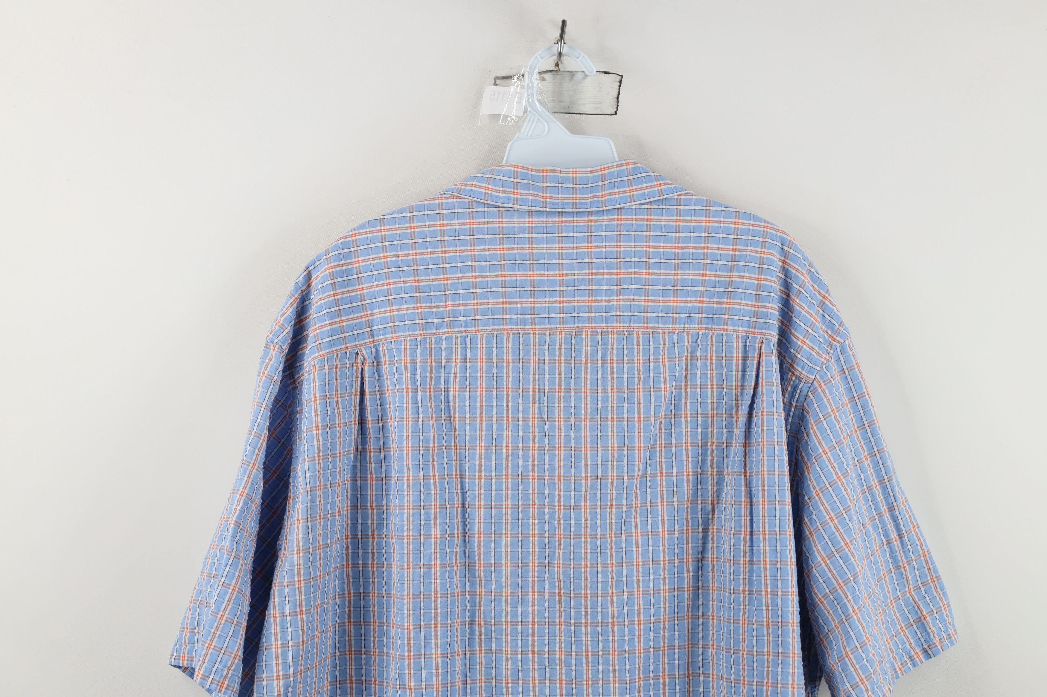 L.L. Bean Vintage LL Bean Seer Sucker Short Sleeve Button Shirt Plaid Size US XL / EU 56 / 4 - 10 Thumbnail