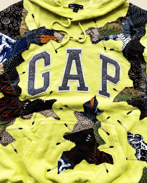 Gap REWORKED 1 OF 1 BATIK PATCHWORKS HOODIE SIZE L Size US L / EU 52-54 / 3 - 3 Thumbnail