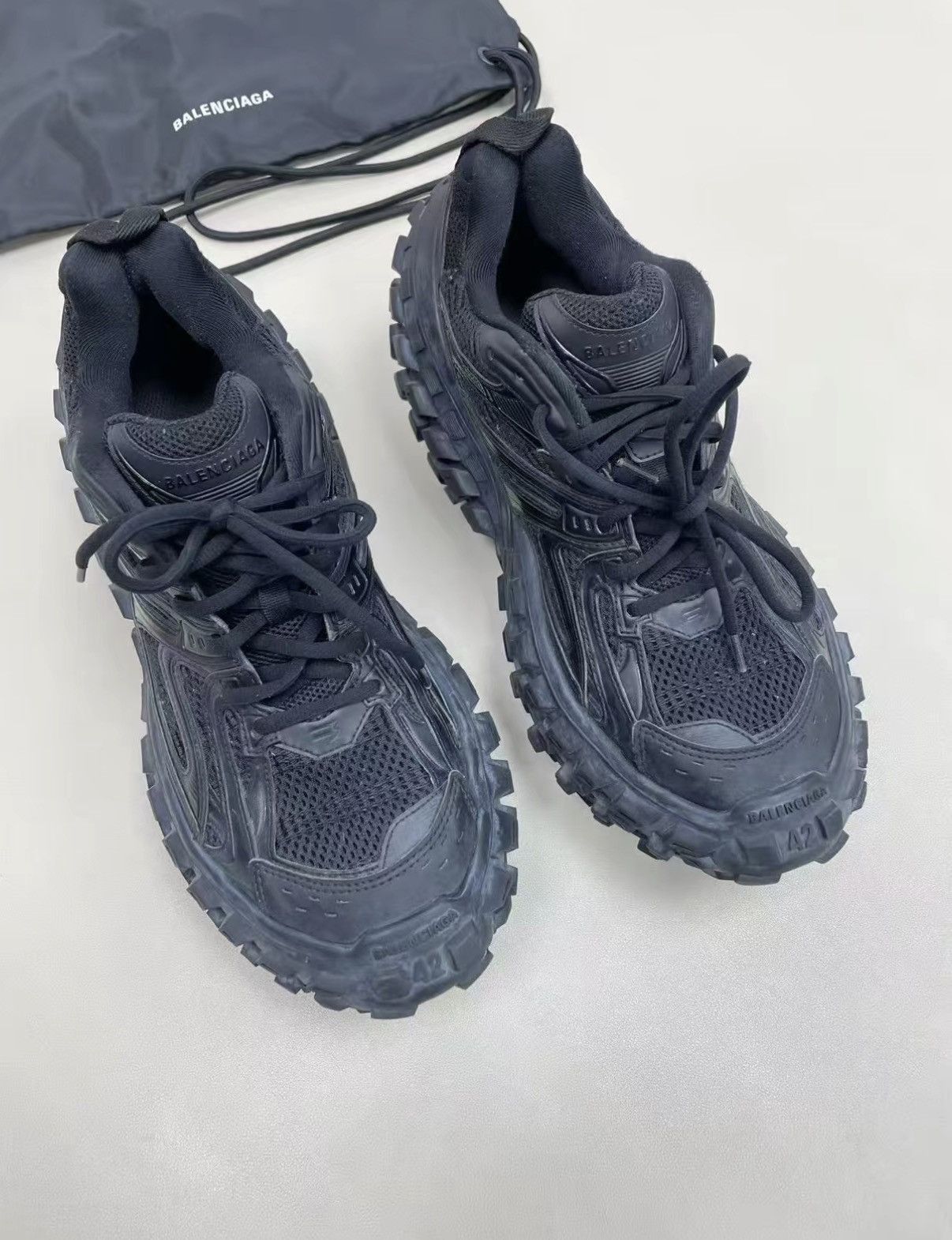 Balenciaga Black Low-Top Sneakers Size 8.5 Size US 8.5 / EU 41-42 - 1 Thumbnail