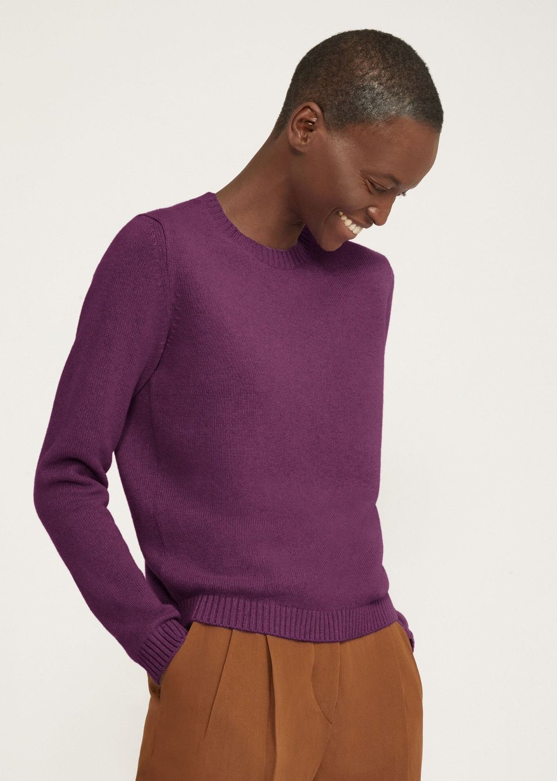 Loro Piana o1srvl11e0125 Parksville Crewneck Sweater in Purple Size L / US 10 / IT 46 - 2 Thumbnail