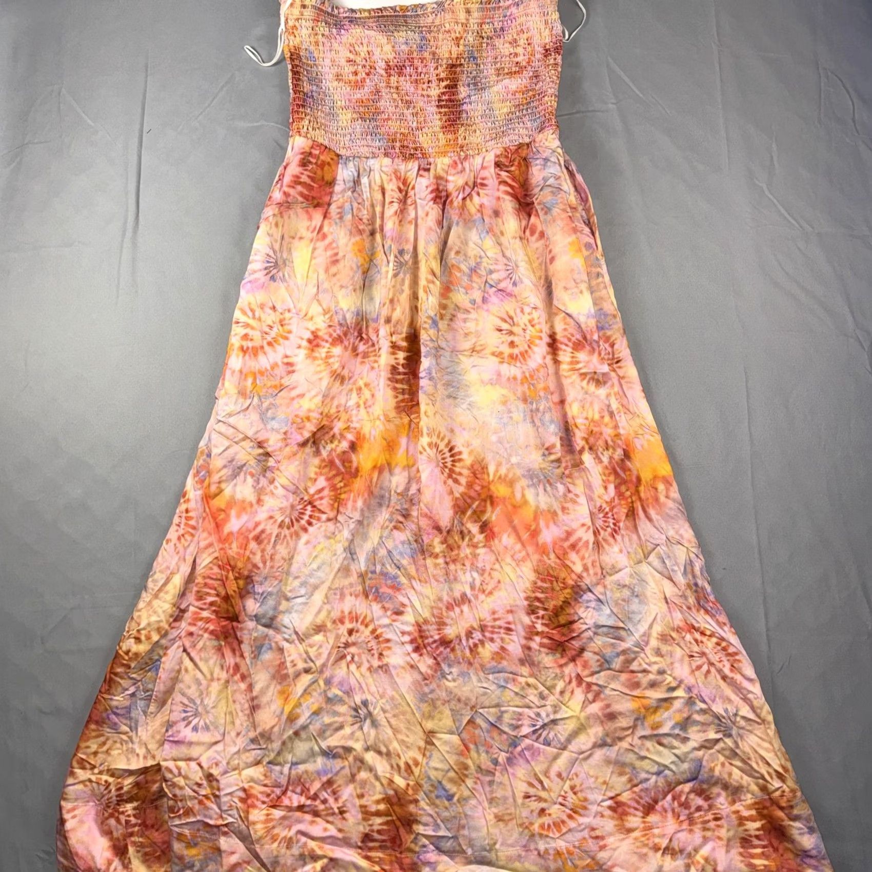 Marine Layer Marine Layer Dress Womens Medium Multicolor Tie Dye Strapless Smocked Maxi Boho Size M / US 6-8 / IT 42-44 - 2 Thumbnail