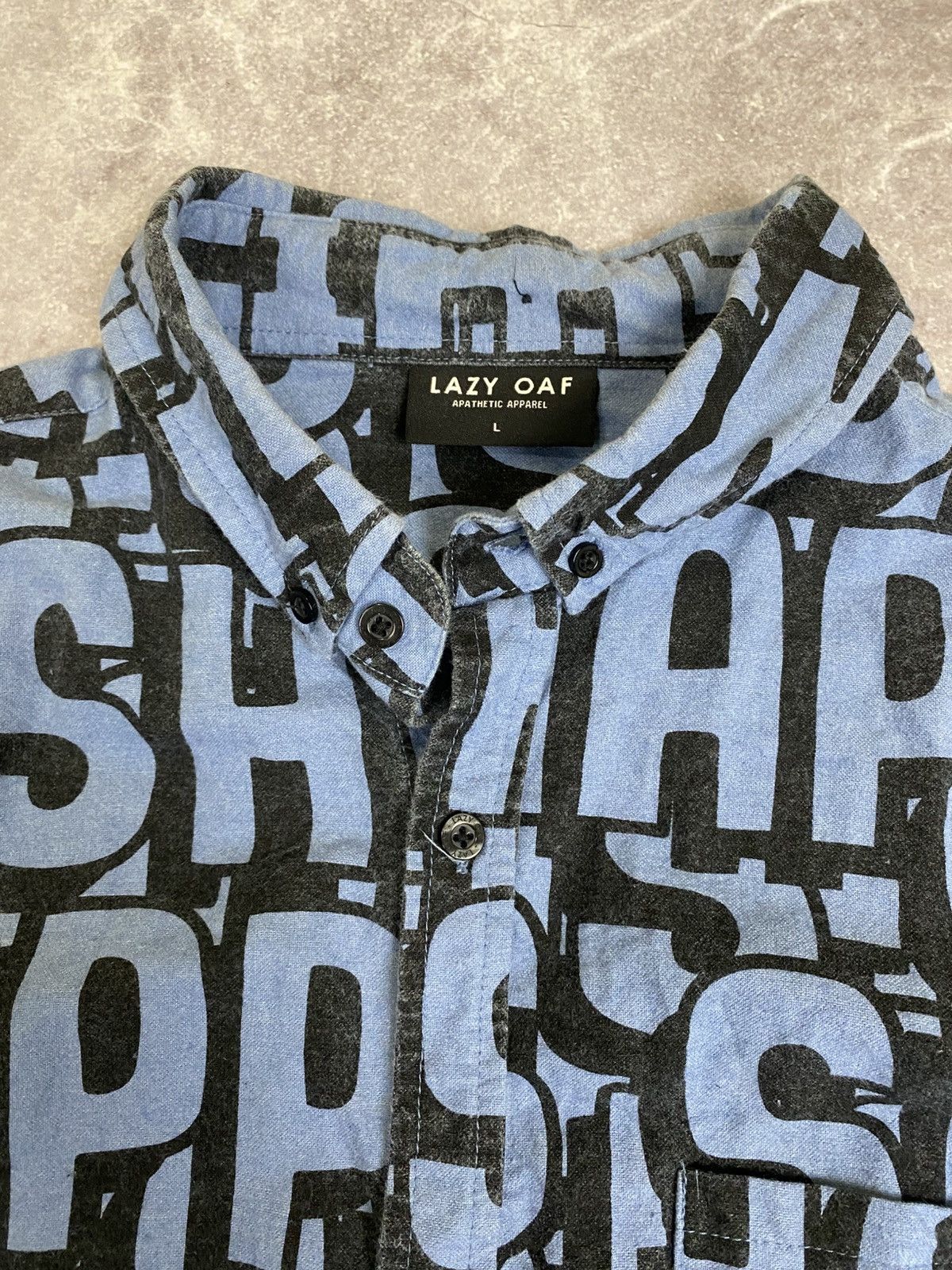 Lazy Oaf Lazy Oaf Shit Happens Graffiti Long Sleeve Button Shirt L Size US L / EU 52-54 / 3 - 2 Thumbnail