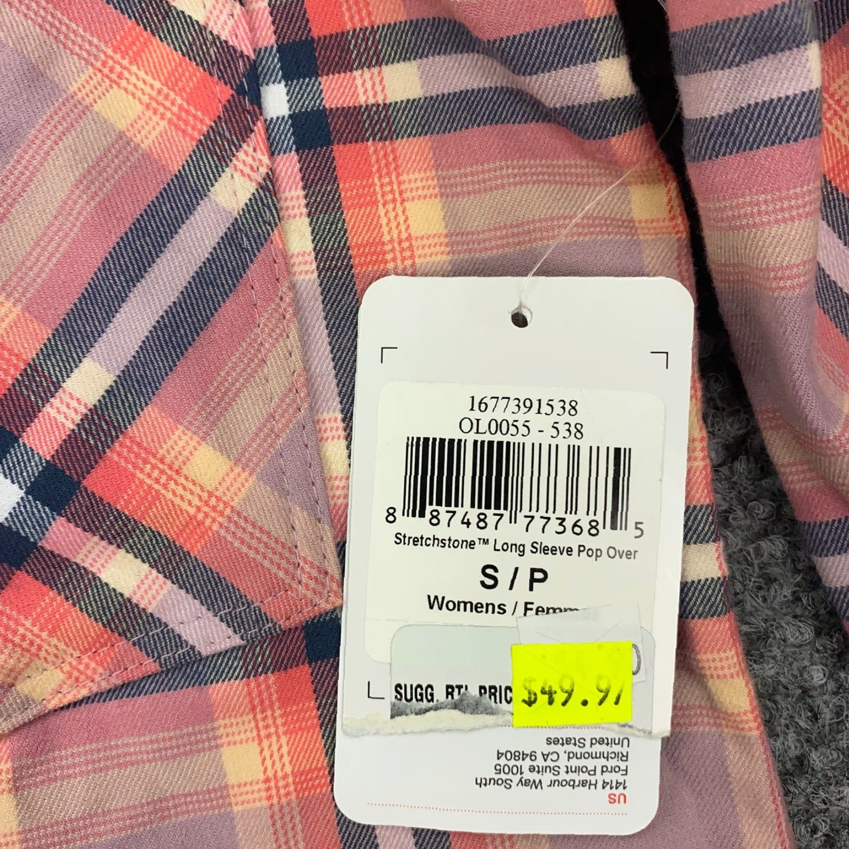 Mountain Hardwear VINTAGE Mountain Hardwear Stretchstone Pop Over Shirt Womens Small Pink Plaid Roll Tab Size S / US 4 / IT 40 - 4 Thumbnail