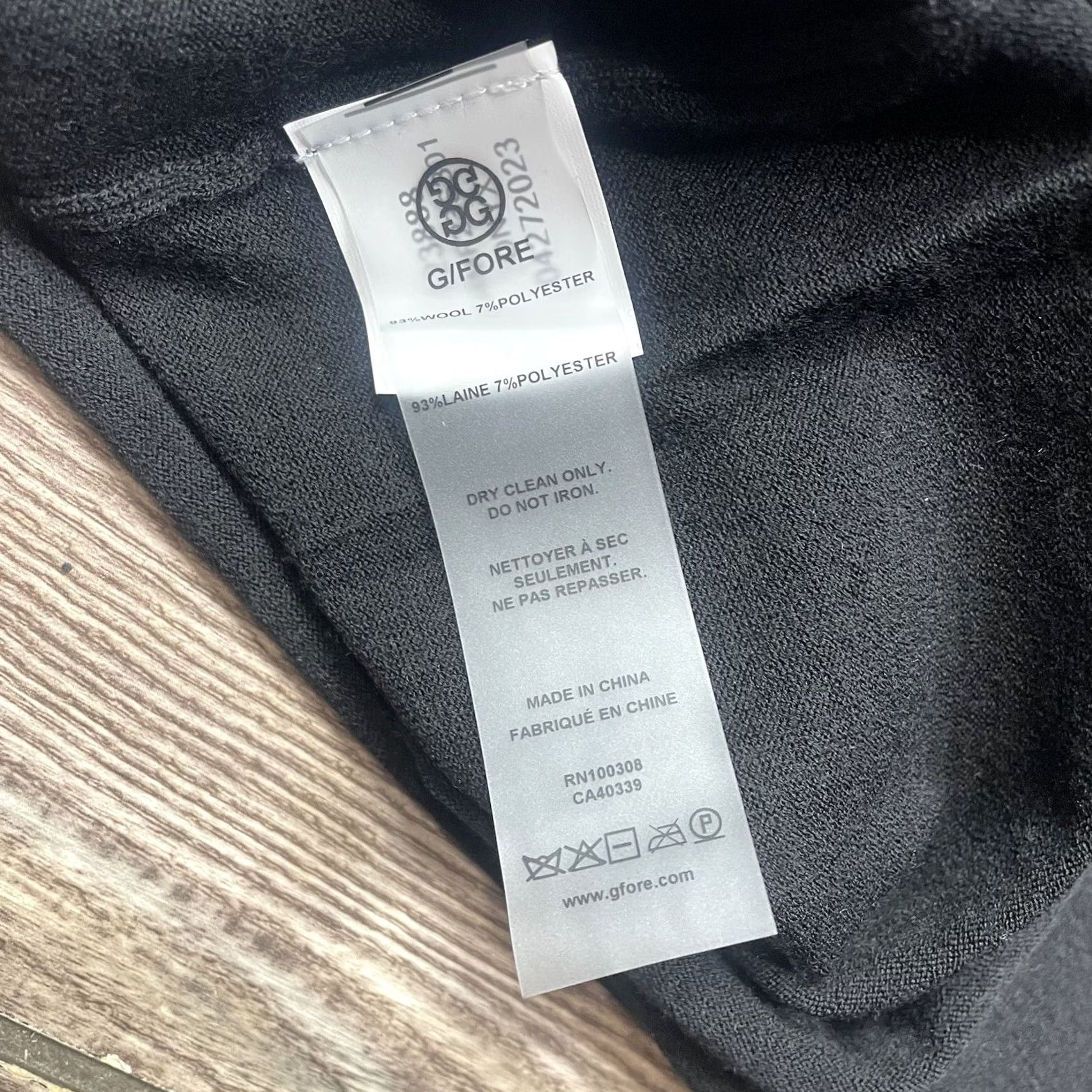 G/Fore Sweater Mens 1XL Black Turtleneck Merino Wool Blend Golf, Men's — image 6 of 6