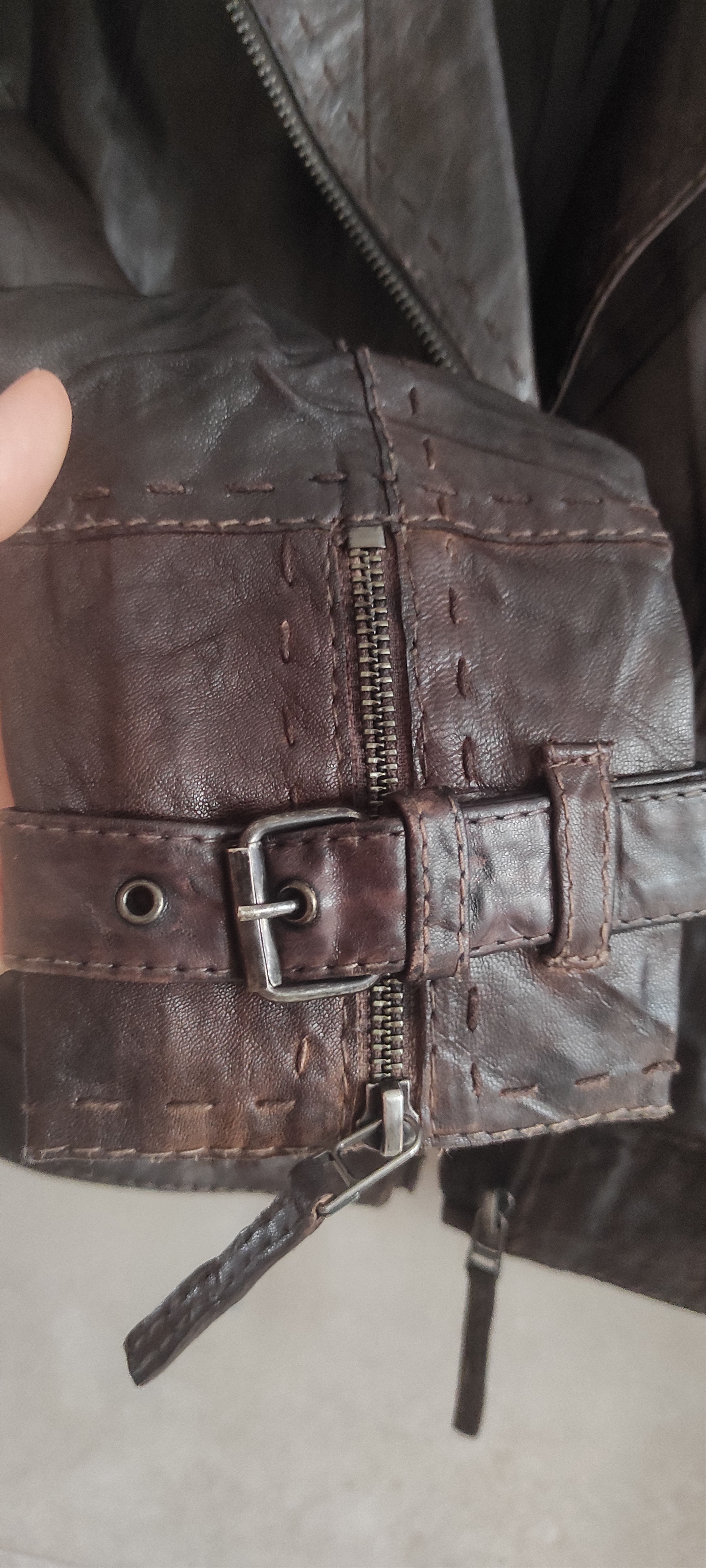 Genuine Leather Claudia Strater Genuine Soft Leather Biker Jacket Brown Size S / US 4 / IT 40 - 9 Thumbnail