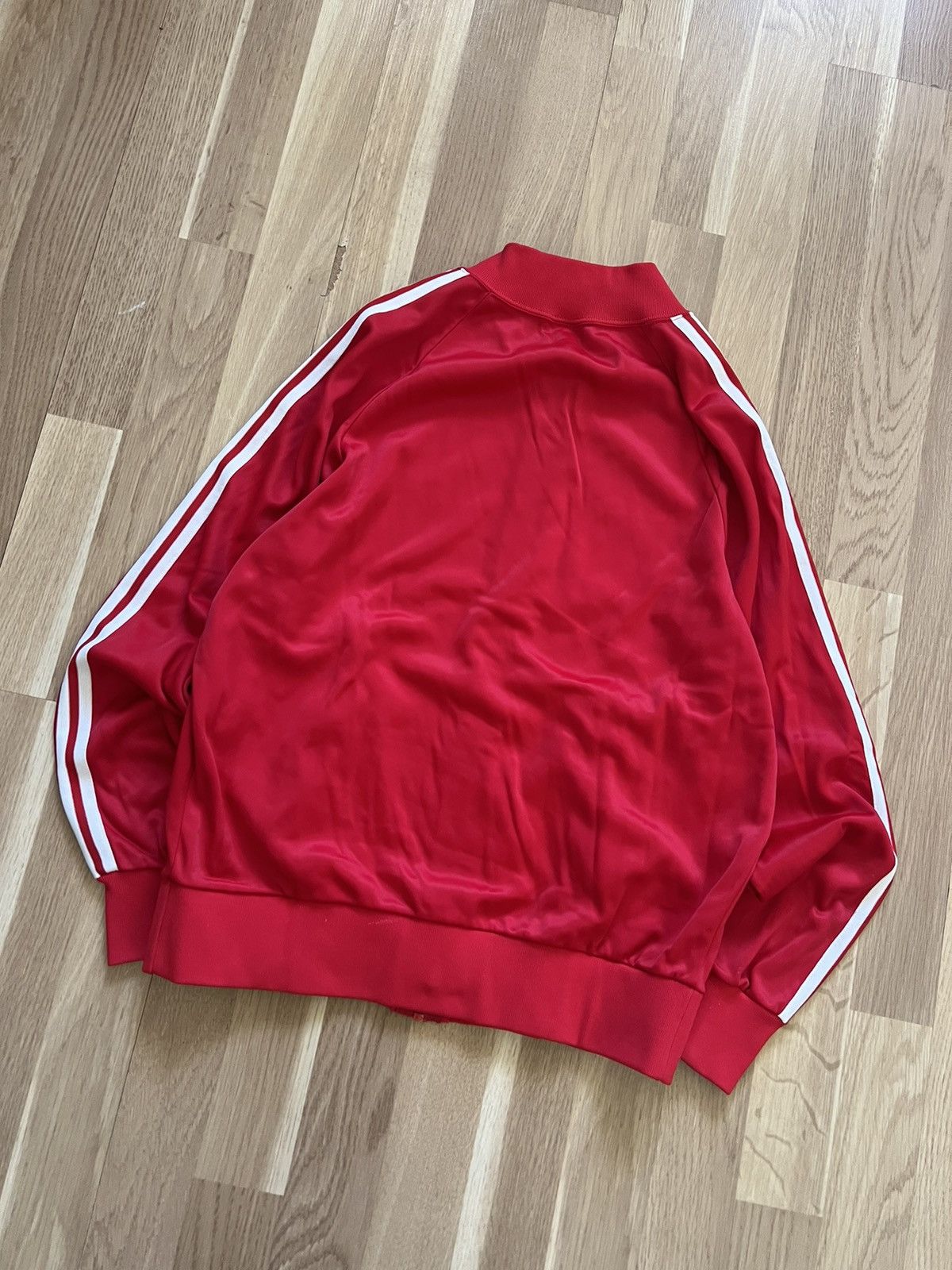 Adidas × Vintage Vintage 70s 80s Adidas Spell Out Striped Track Jacket red Size US S / EU 44-46 / 1 - 8 Thumbnail