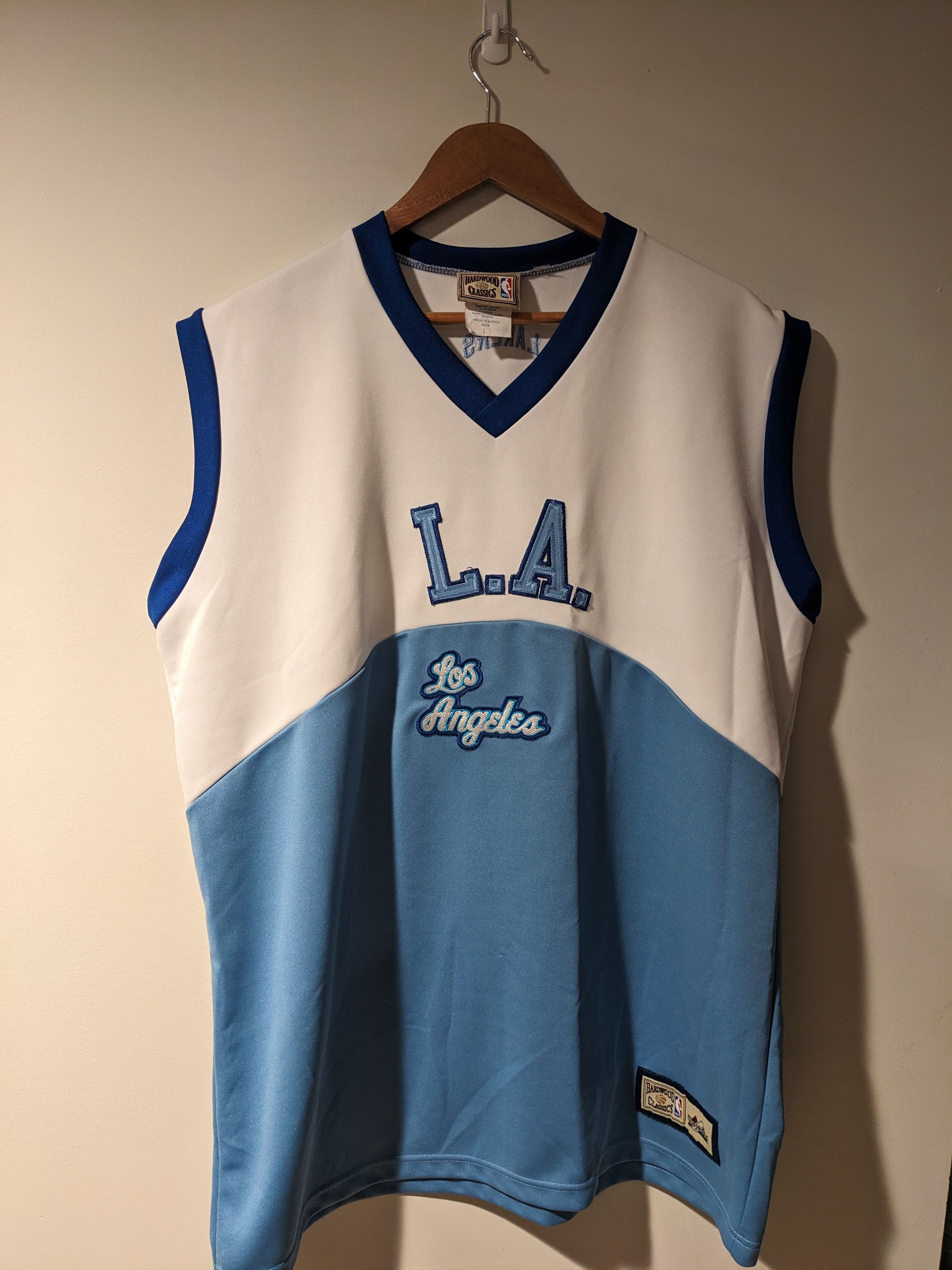 NBA × Vintage Vintage 90s Los Angeles Lakers Hardwood Basketball Jersey Size US L / EU 52-54 / 3 - 1 Thumbnail