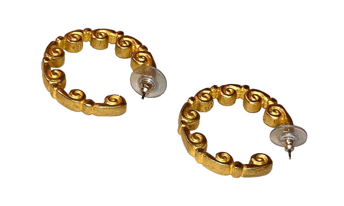 Karl Lagerfeld Karl Lagerfeld Scrollwork Hoop Earrings Size ONE SIZE - 5 Thumbnail