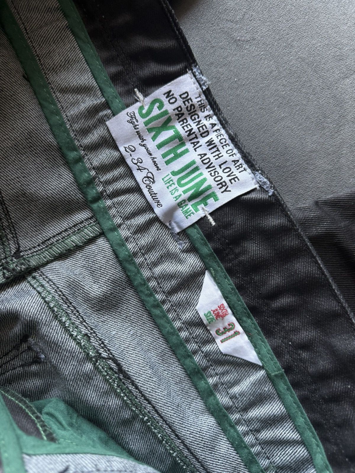 Other Sixth June x Y2K Waxed Jeans Size US 31 - 7 Thumbnail