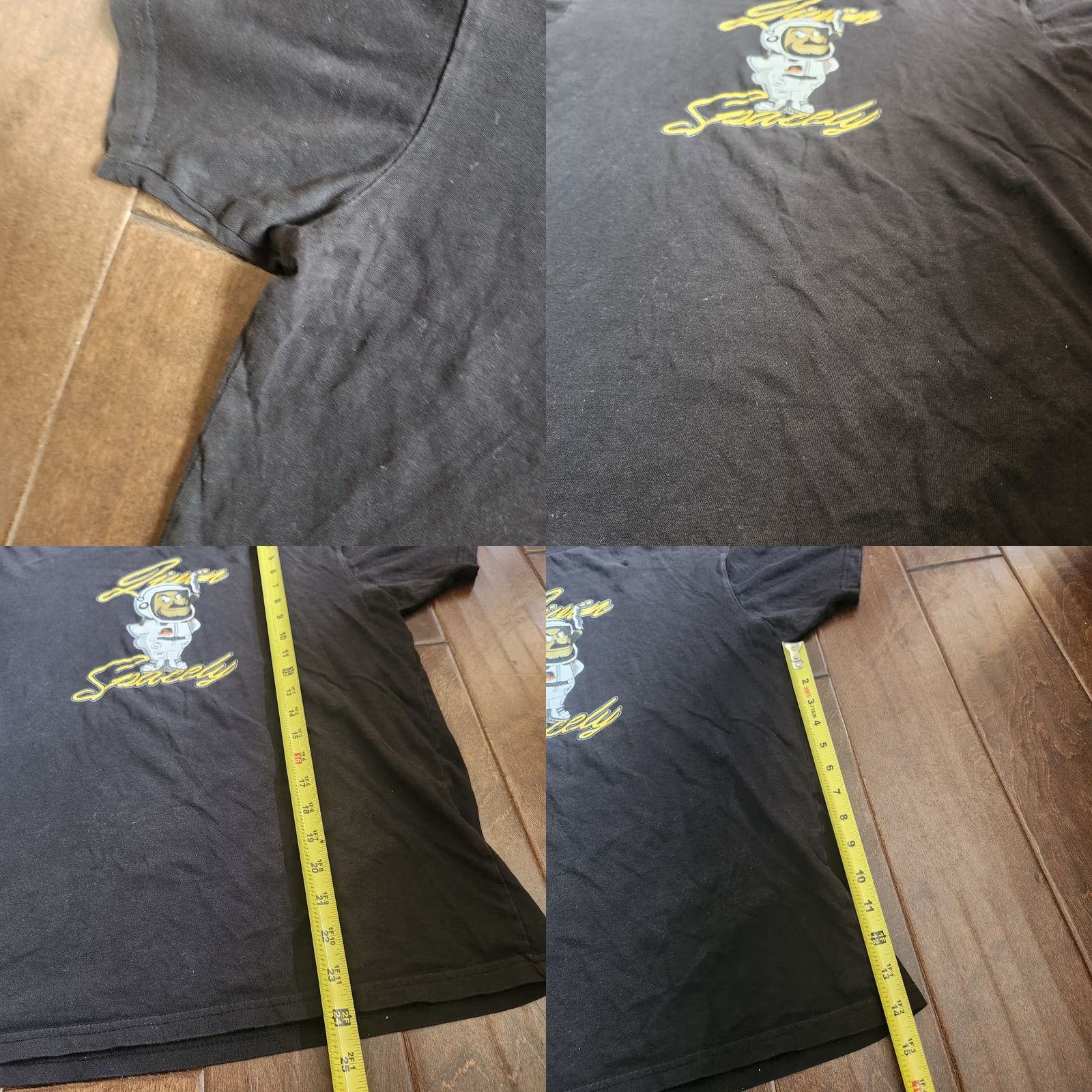 Vintage Spacely Unlimited Men's Black T-Shirt M Short Sleeve Crew Neck Cotton Space Stains Cleaning Needs Size US M / EU 48-50 / 2 - 8 Thumbnail