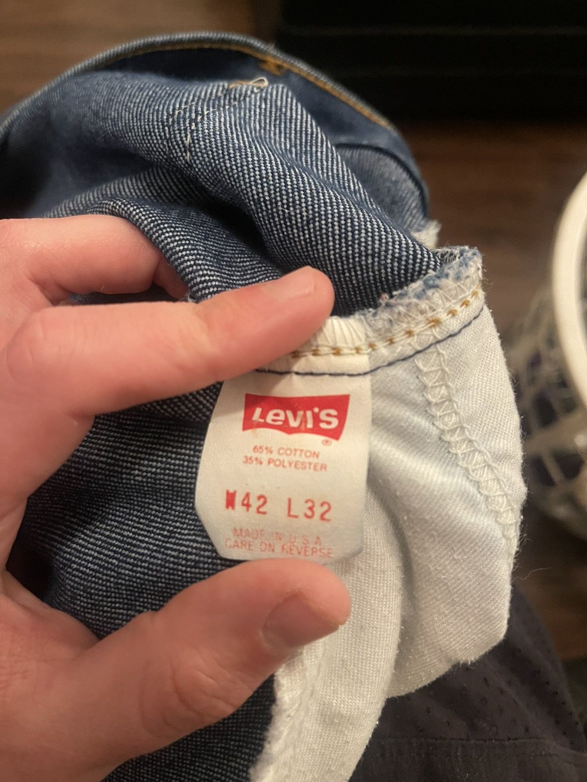 Vintage Vintage LEVI'S 517 Jeans Orange Tab Bootcut Size US 42 / EU 58 - 6 Thumbnail
