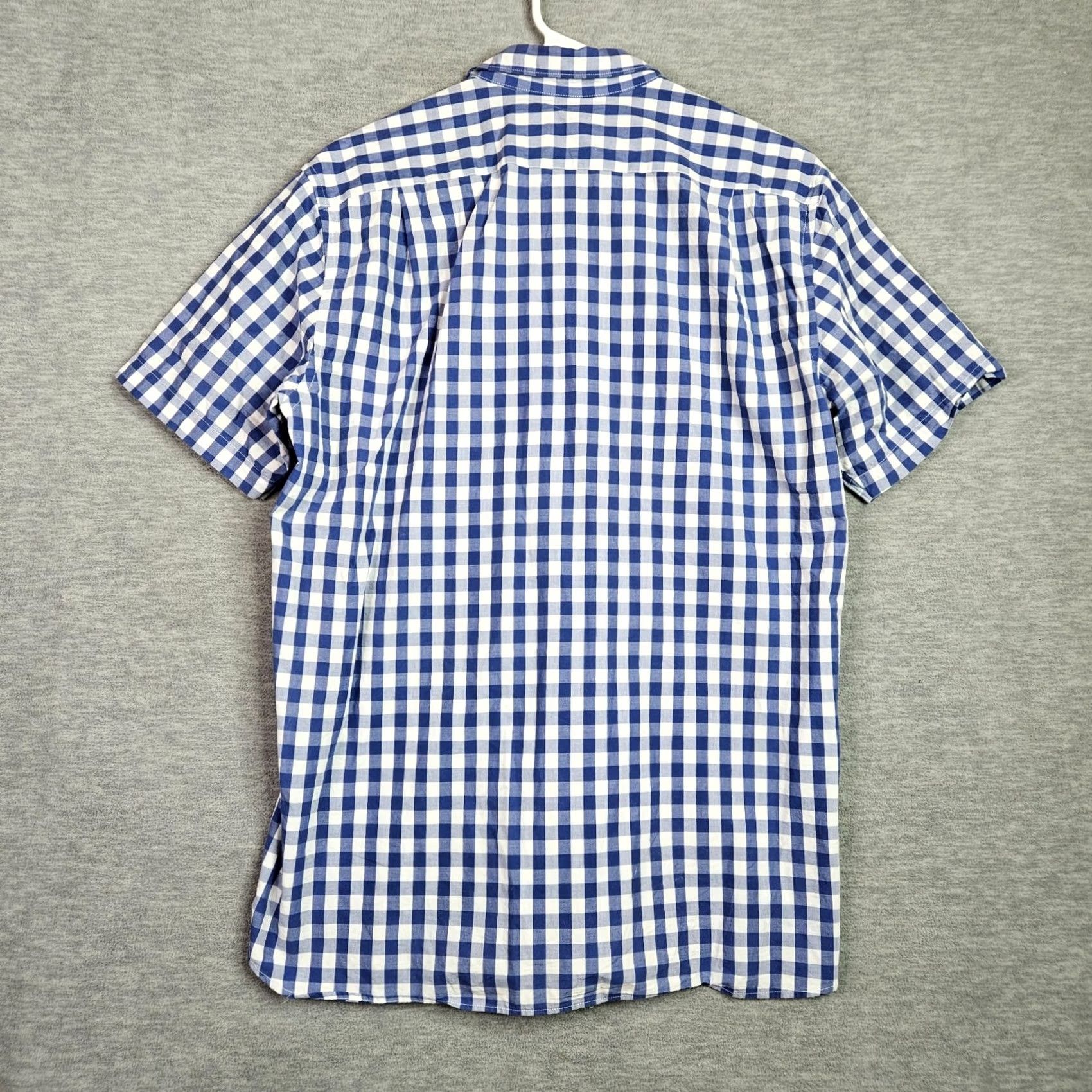 Muji MUJI Button-Up Blue White Check Plaid Short Sleeve Minimal Casual Shirt S Mens Cotton Button-Down Size US S / EU 44-46 / 1 - 2 Thumbnail
