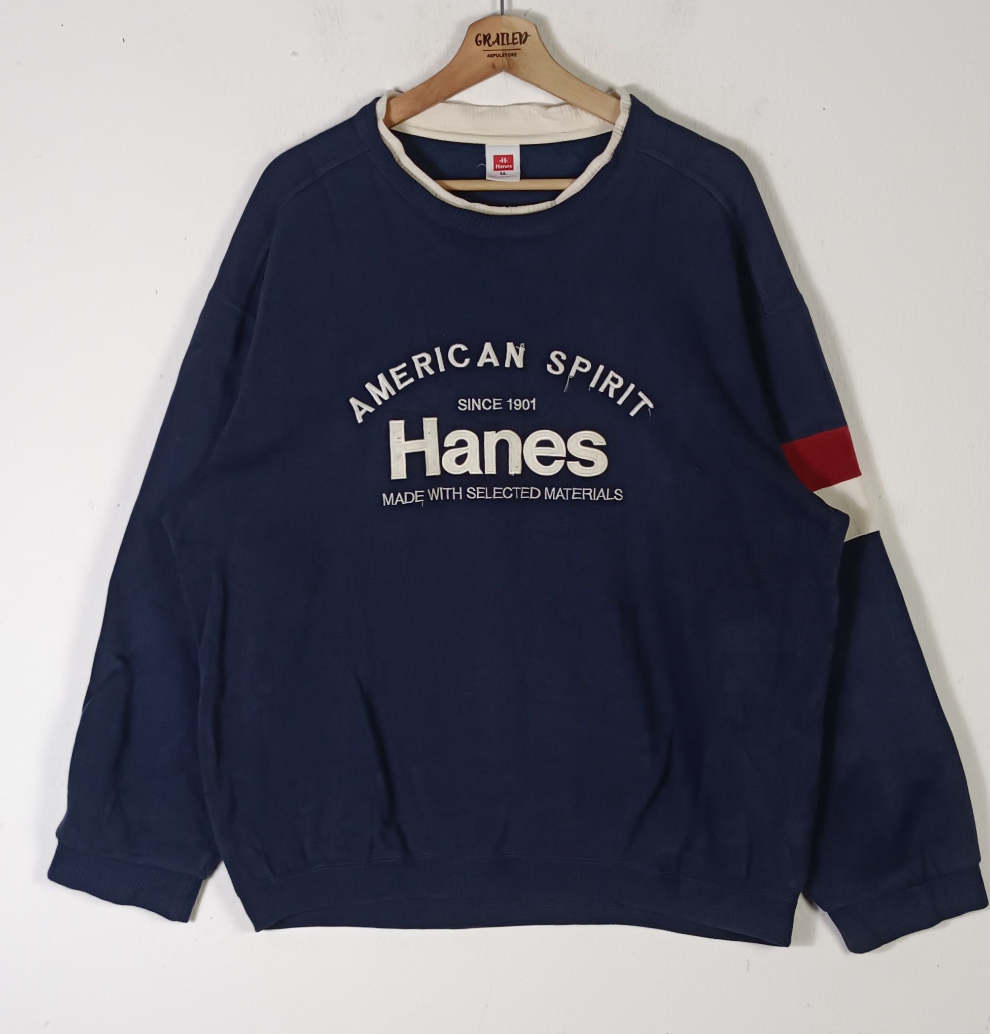 Vintage Hanes Embroidered logo Sweatshirt