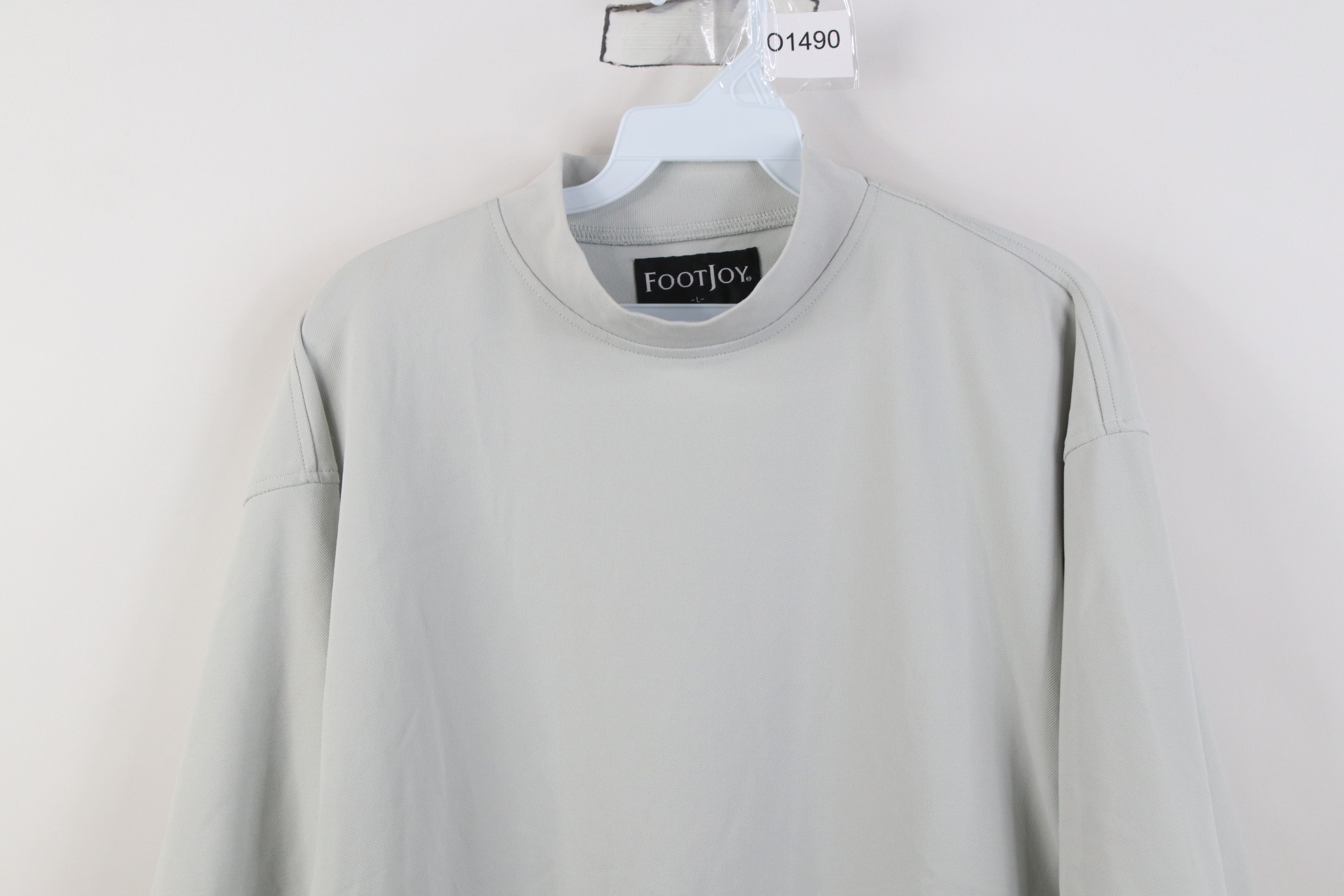 Footjoy FootJoy Golf Embroidered Mock Neck Short Sleeve T-Shirt Gray Size US L / EU 52-54 / 3 - 2 Thumbnail