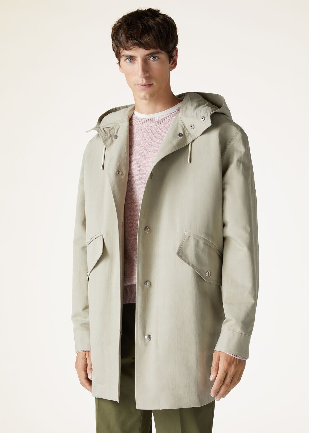 Loro Piana o1w1db10225 FAO0782 Ako Coat in Beige Size US XL / EU 56 / 4 - 4 Thumbnail