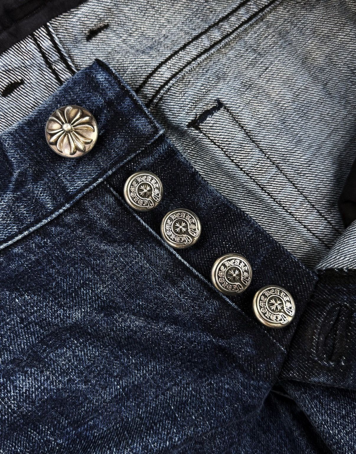 Chrome Hearts Chrome Hearts Flared Leg Blue Wash .925 Silver Denim Jeans Size US 32 / EU 48 - 2 Thumbnail
