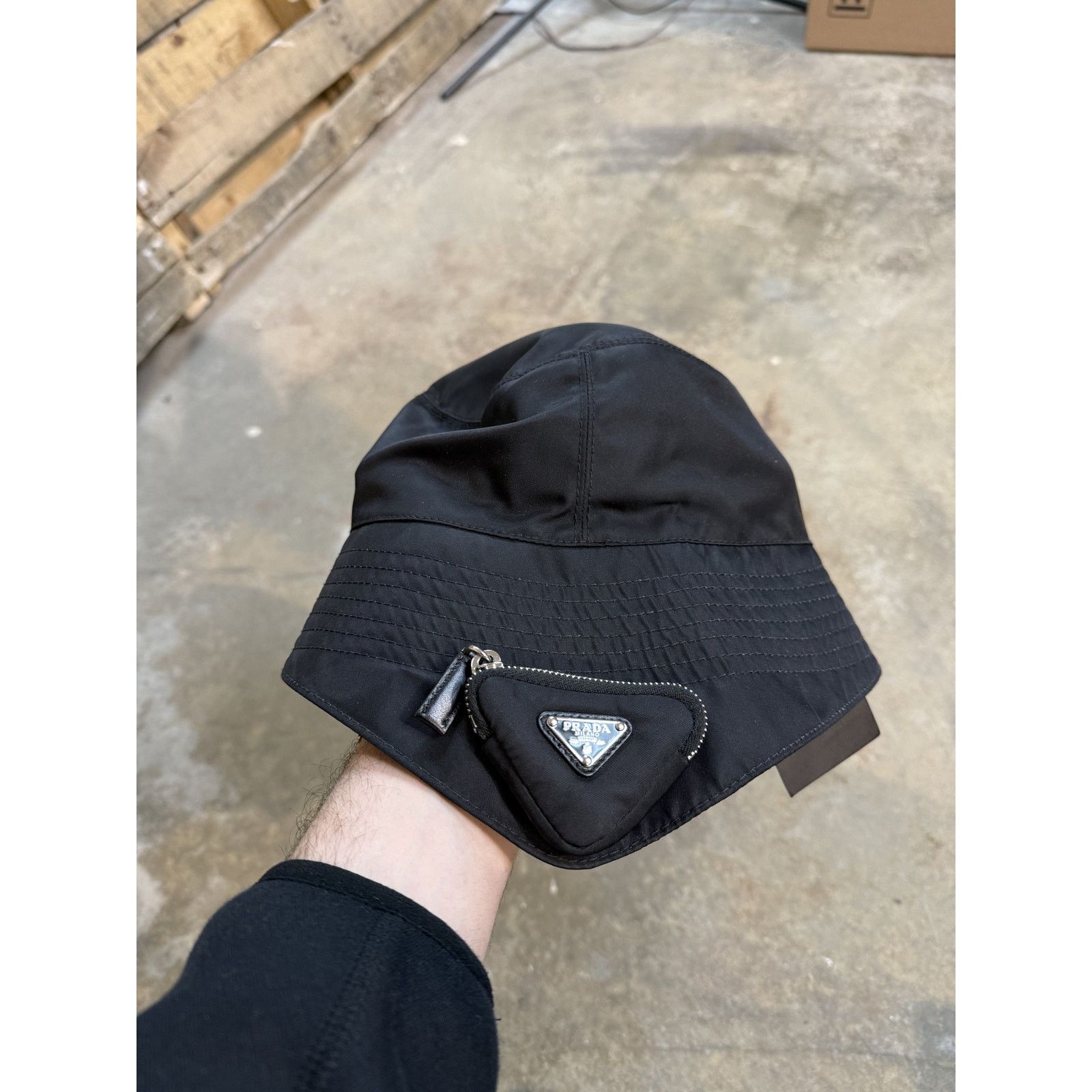 Prada Prada Re-Nylon Bucket Hat Black Used XL | Grailed