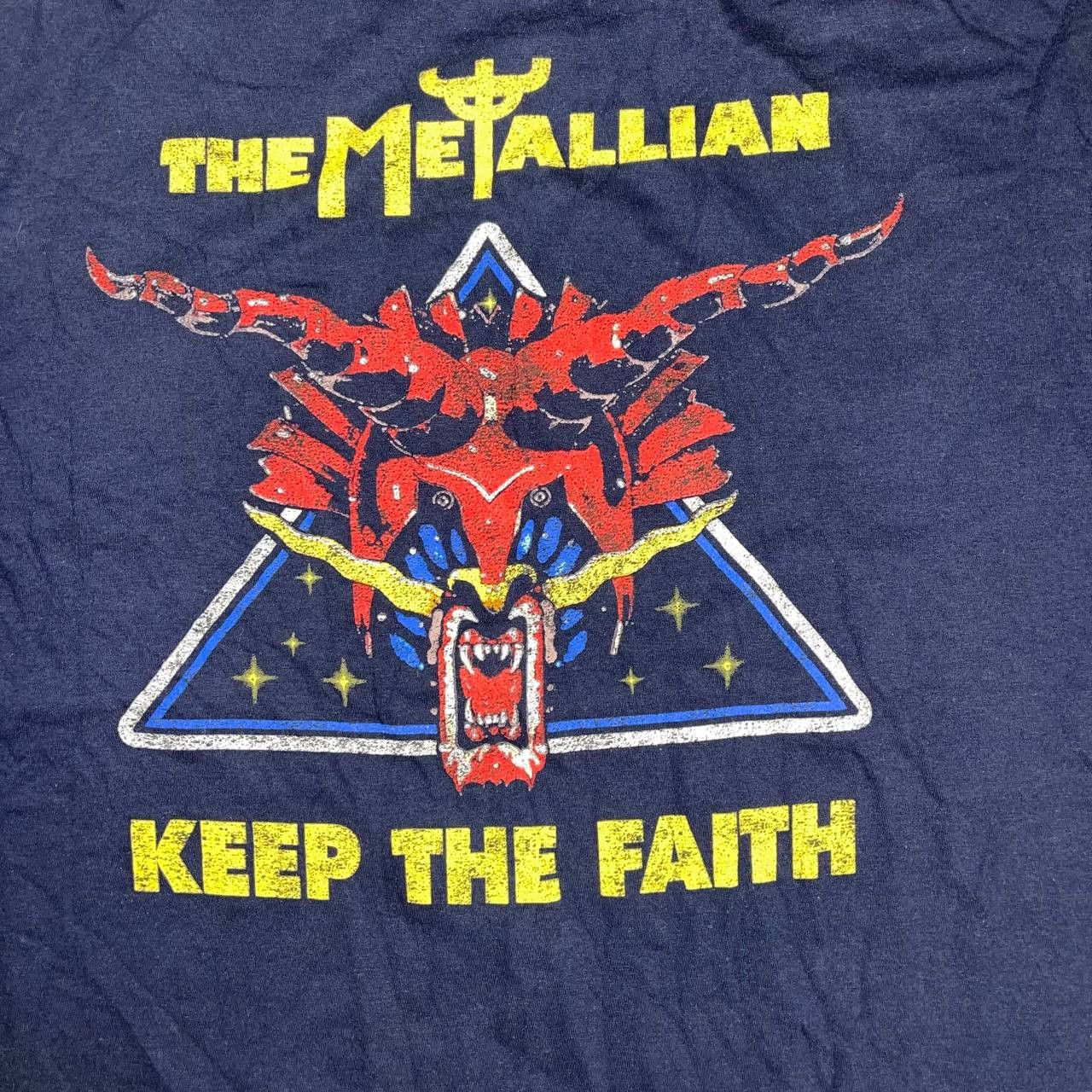 Vintage Band Tees × Vintage Defenders of The Faith Sz L Navy Tee Size US L / EU 52-54 / 3 - 6 Thumbnail