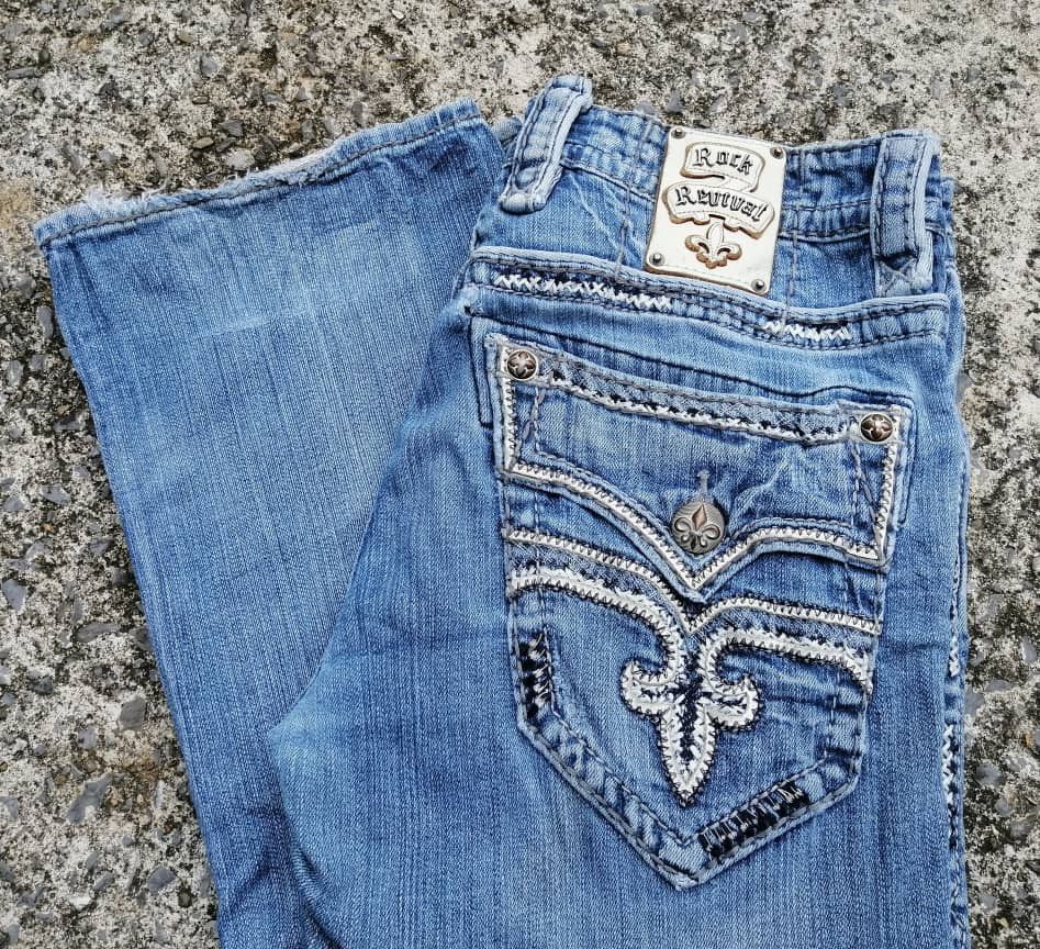 Rock Revival Rock Revival Dysons Slim Bootcut Denim Jeans Size 32" / US 10 / IT 46 - 7 Thumbnail