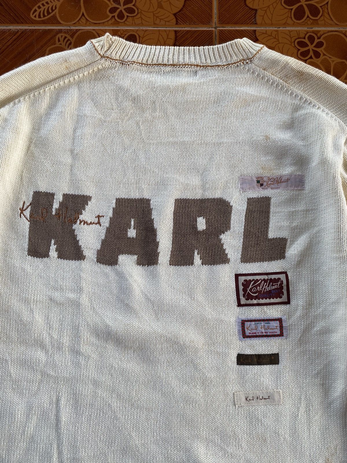 Karl Helmut Vintage karl Helmut Patchwork Sweatshirt Size US M / EU 48-50 / 2 - 8 Thumbnail