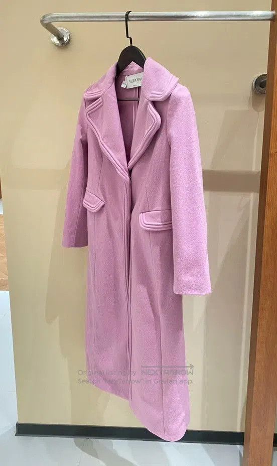 Valentino Valentino Pink Purple Long Wool Coat. Size US S / EU 44-46 / 1 - 2 Thumbnail
