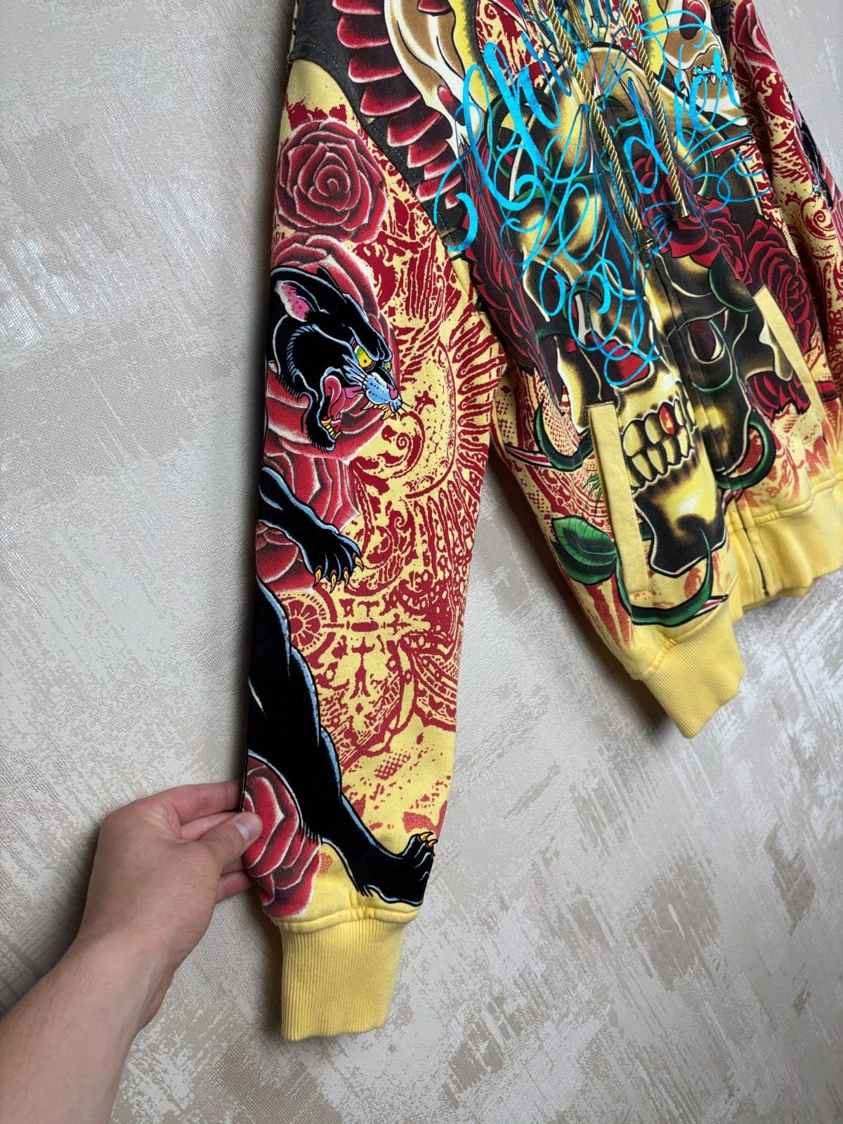 Christian Audigier Vintage Christian Audigier Over Print Zip Hoodie Ed Hardy Size US S / EU 44-46 / 1 - 10 Thumbnail