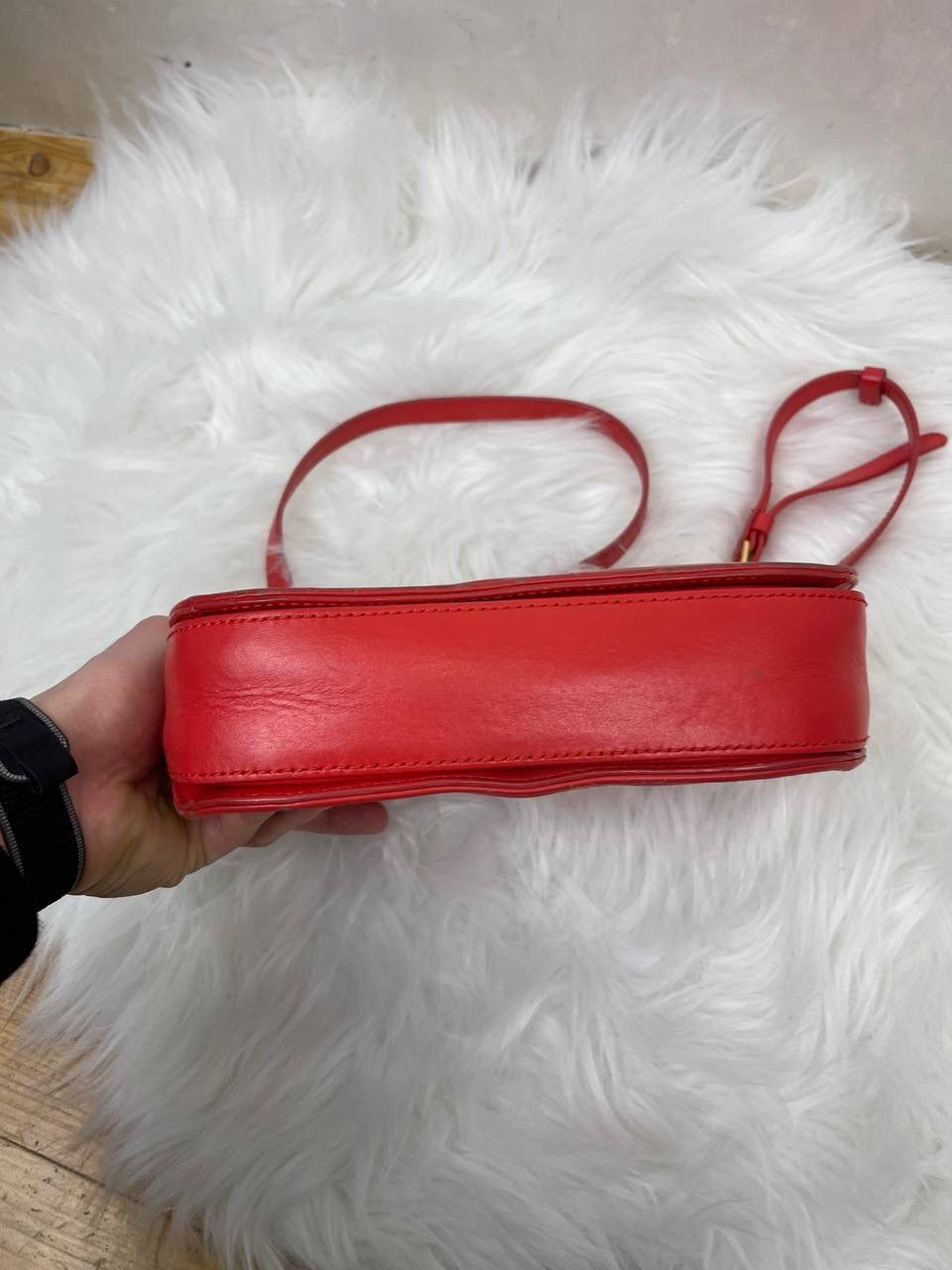 Other Coccinelle Leather Crossbody Bag Red Gold Logo Italy Size ONE SIZE - 8 Thumbnail