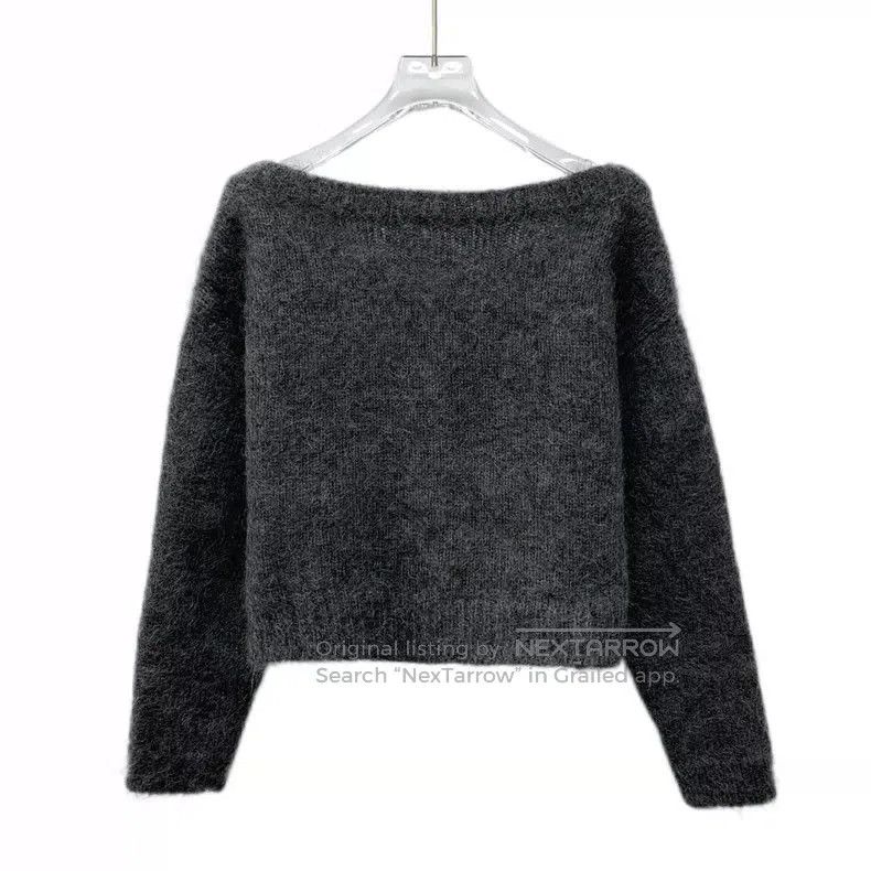 Miu Miu Miu Miu Dark Gray Knit Cardigan Sweater. Size S / US 4 / IT 40 - 2 Thumbnail