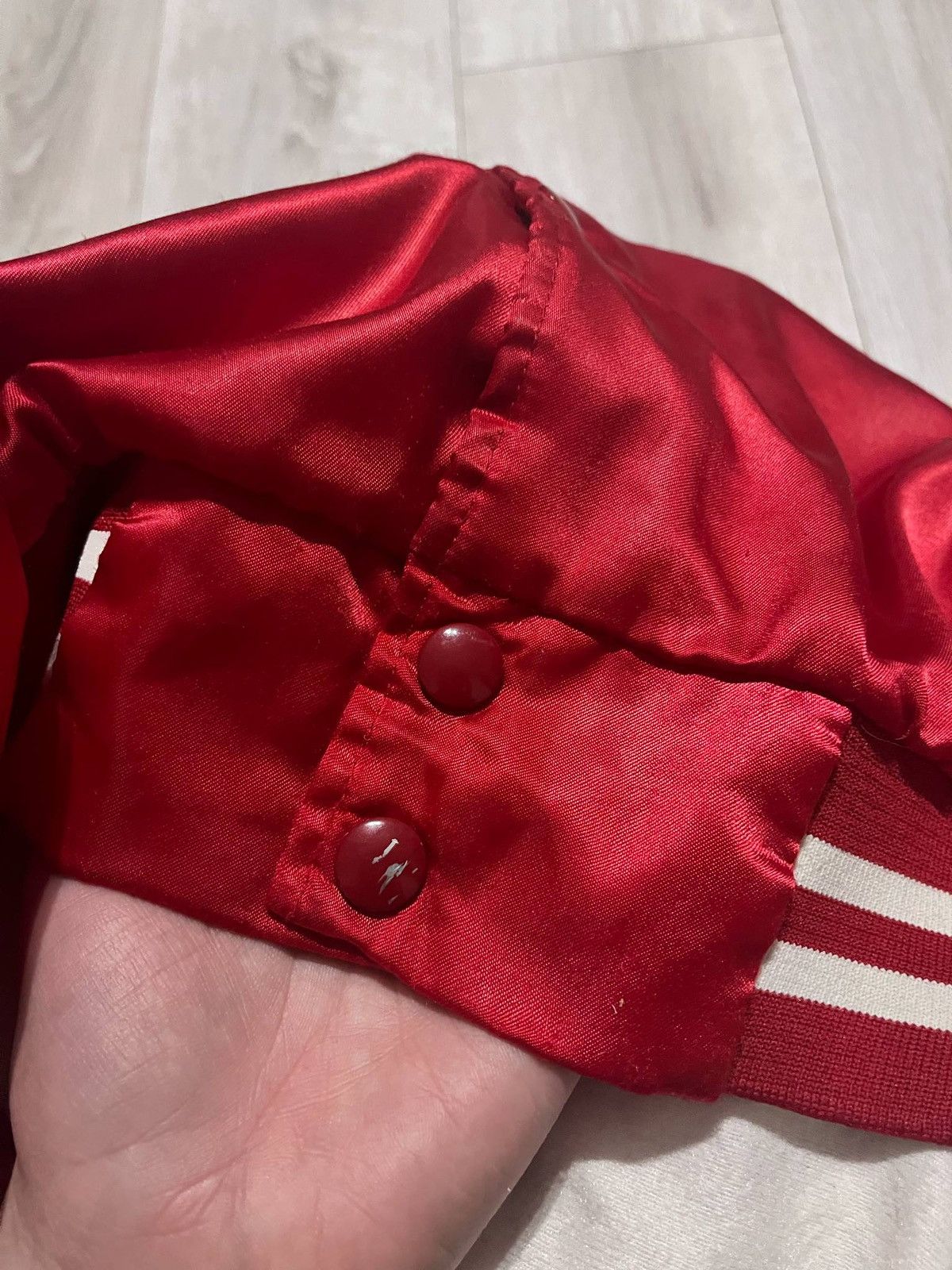 MLB × Vintage Vintage 80’s Satin Cincinnati Reds chalk line Jacket Size US XL / EU 56 / 4 - 9 Thumbnail