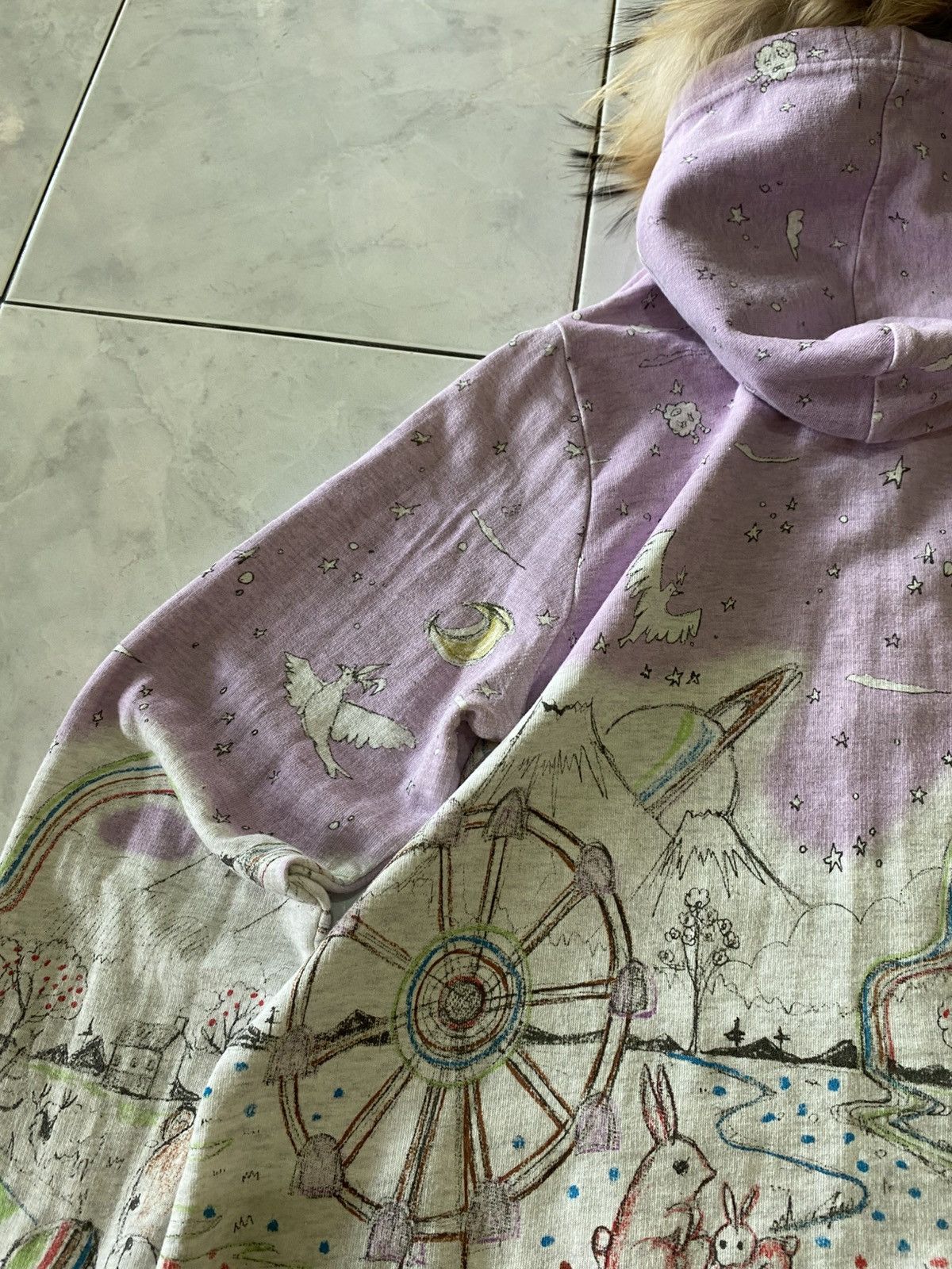 Japanese Brand FUR Scolar Dreamscape Graphic Hoodie Fairy Tale Illustration Size M / US 6-8 / IT 42-44 - 10 Thumbnail