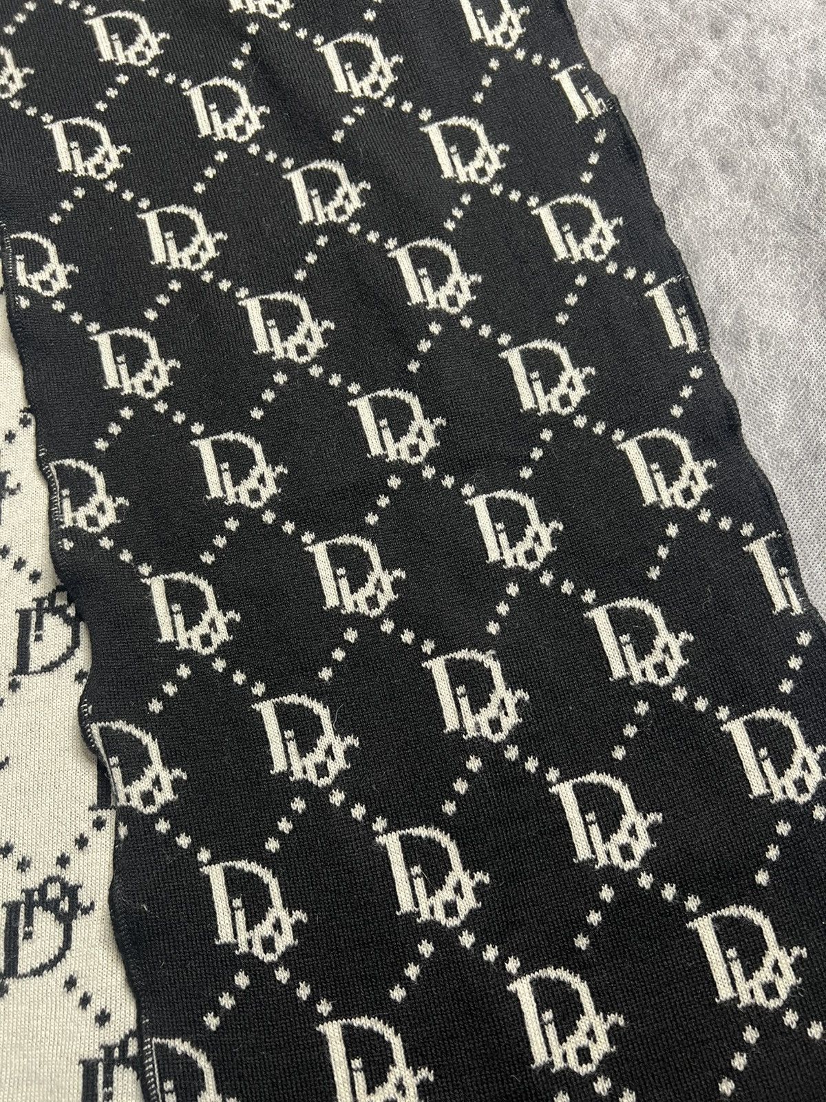 Christian Dior Monsieur Christian Dior Monogram Wool Scarf Size ONE SIZE - 2 Thumbnail