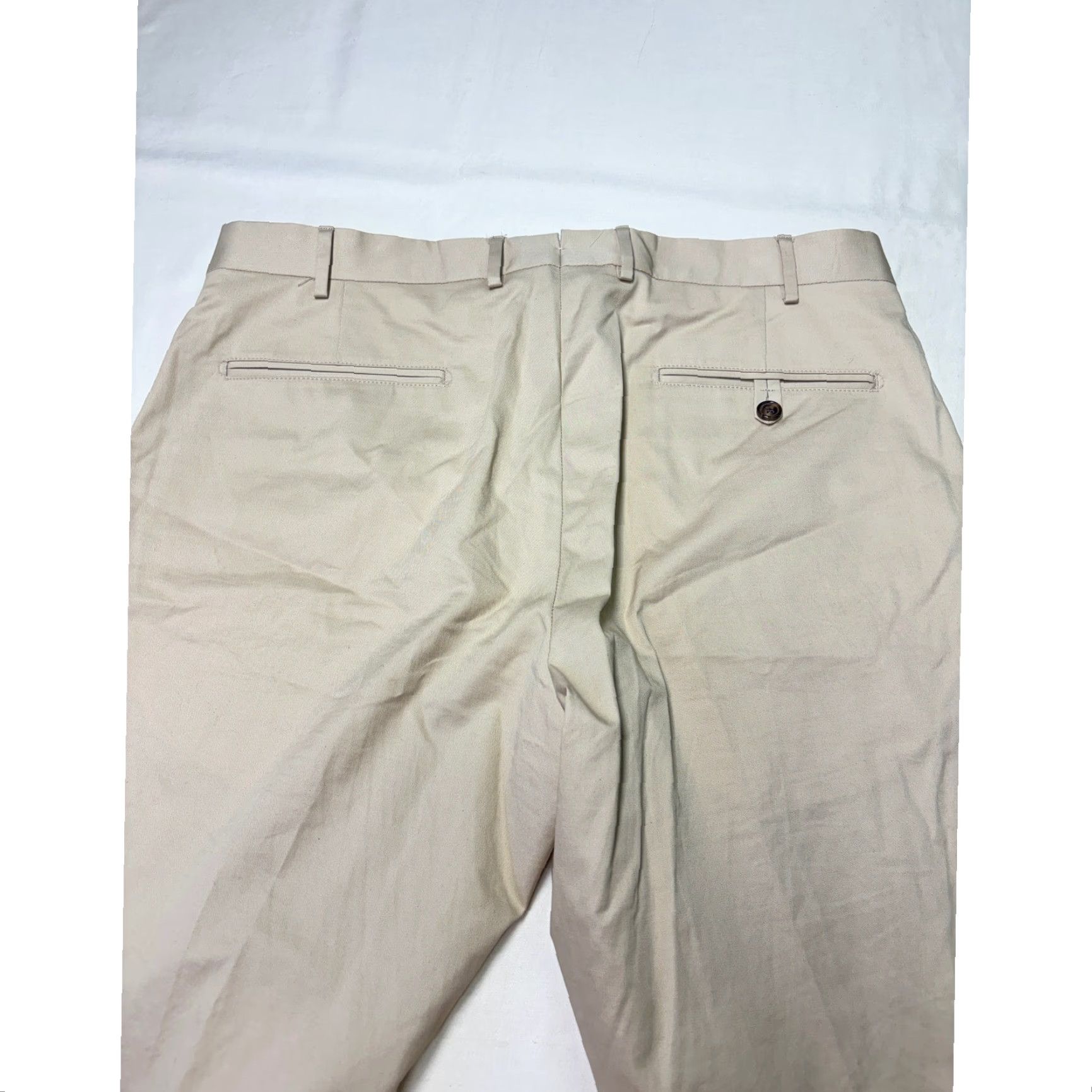 Vintage Wolf vs Goat Franco Chinos Mens 34X26 Beige Cotton Stretch Trousers Made Italy Size US 32 / EU 48 - 7 Thumbnail