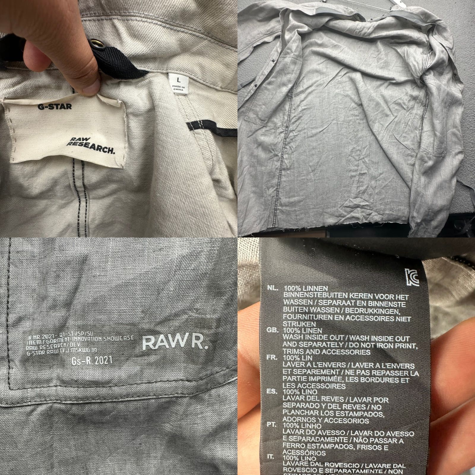 G-Star G-Star Raw Research GSRR Selvedge Dust Coat Womens Large D19098-C671-150 Beig e Overcoat Coat Linen Inner New title Size L / US 10 / IT 46 - 10 Thumbnail