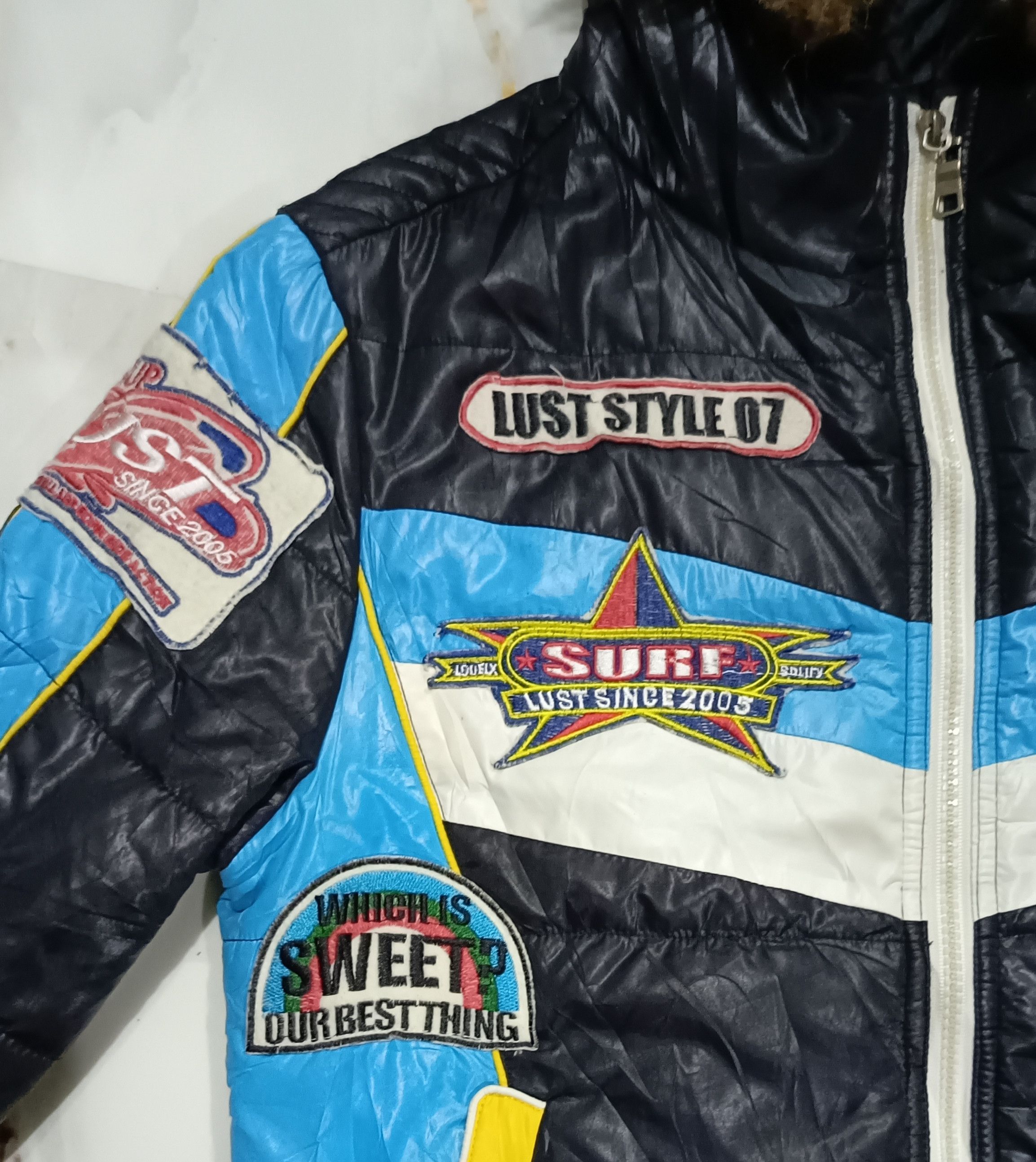 Beauty Beast 2005 Lust Racing Full Of Embroidery Fur Puffer Jacket Size S / US 4 / IT 40 - 4 Thumbnail