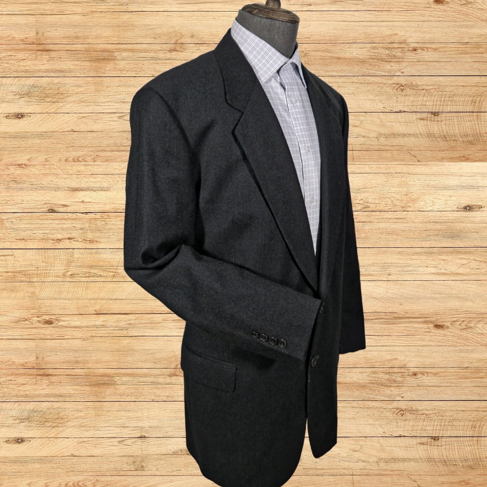 Calvin Klein Calvin Klein Men Blazer Sport Coat Casual Jacket 46R Flannel Size 46R - 2 Thumbnail