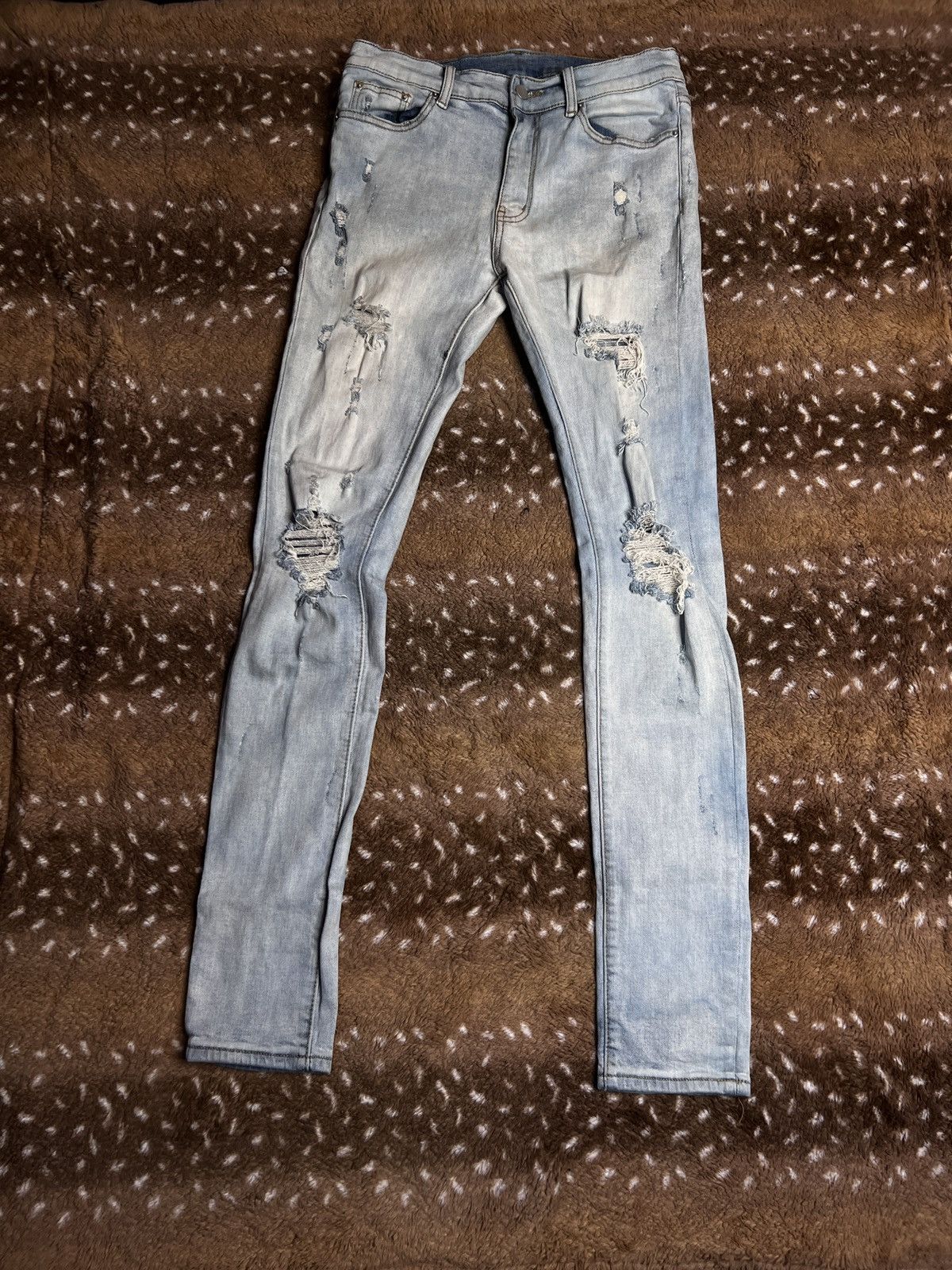 MNML Mnml super skinny ripped jeans Grailed