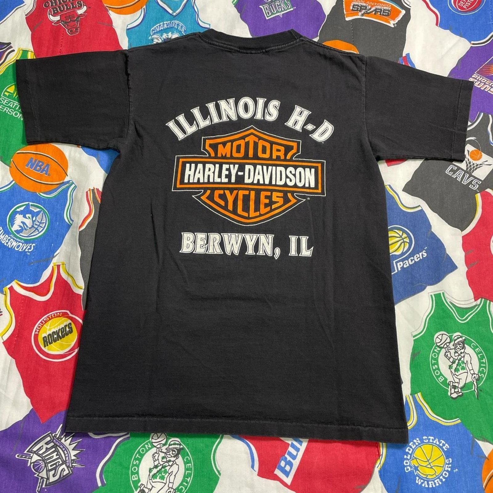 Harley Davidson × Vintage Vintage 1994 Harley Davidson Motorcycles Roses T-Shirt RARE Size S / US 4 / IT 40 - 2 Thumbnail