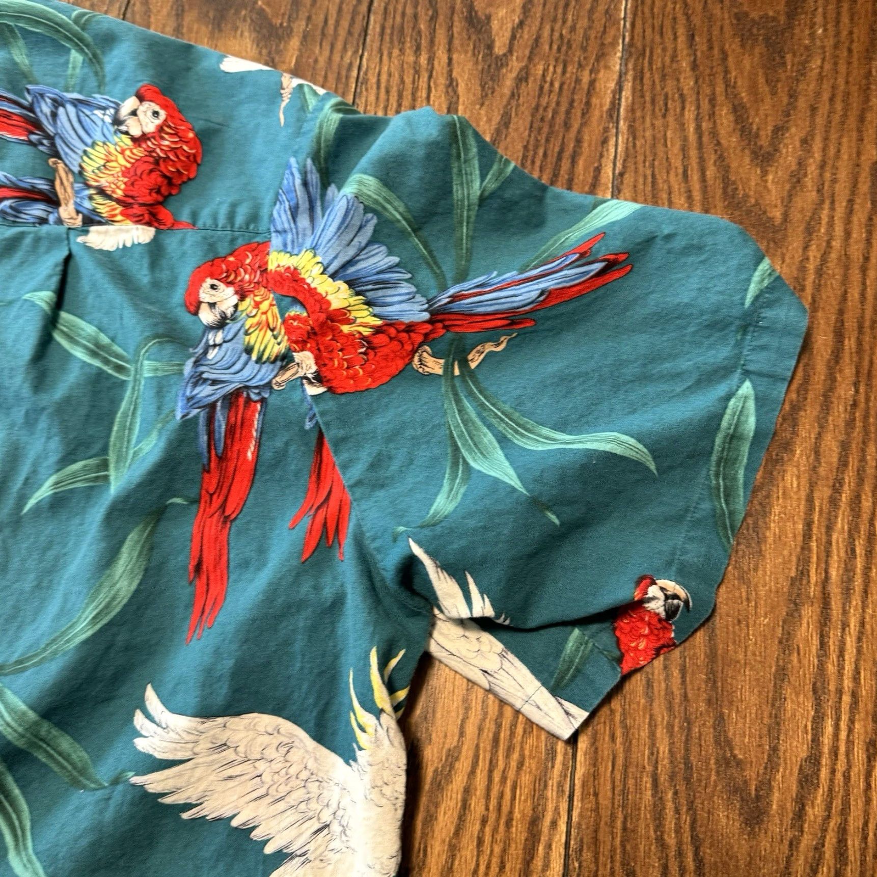Paradise Found VINTAGE Paradise Found Men's Parrot Hawaiian Shirt Size 4XL USA Made Teal Blue Size US XXL / EU 58 / 5 - 8 Thumbnail