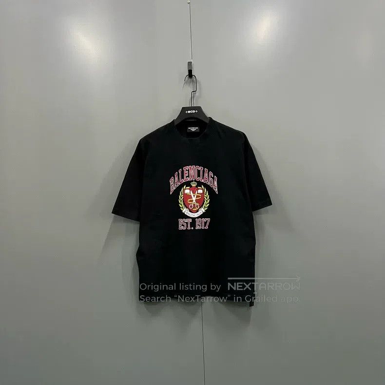 Balenciaga Balenciaga Wheat Scissors Logo Short Sleeve Size US S / EU 44-46 / 1 - 1 Thumbnail