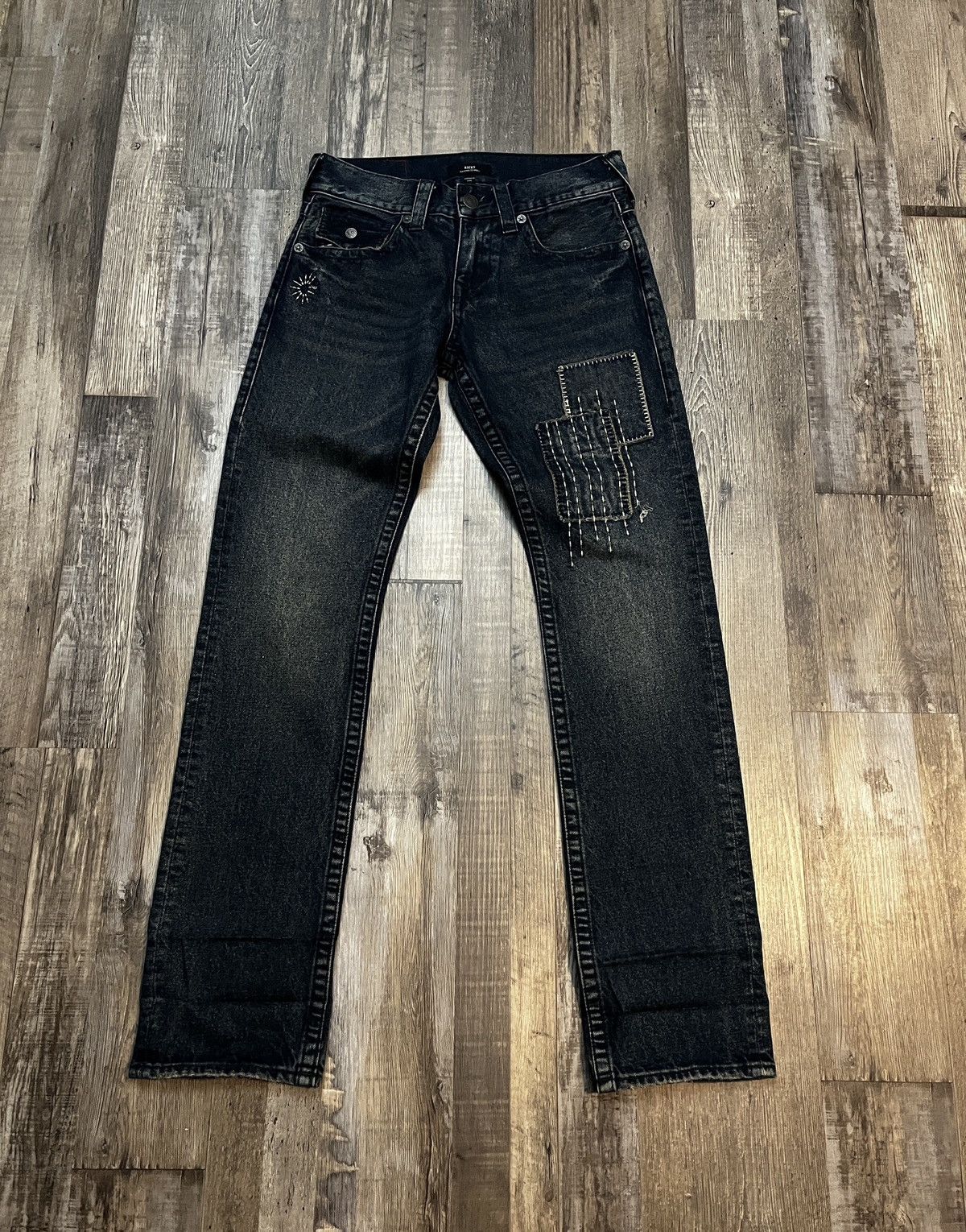 True religion Ricky Sashiko Flap Straight Jeans